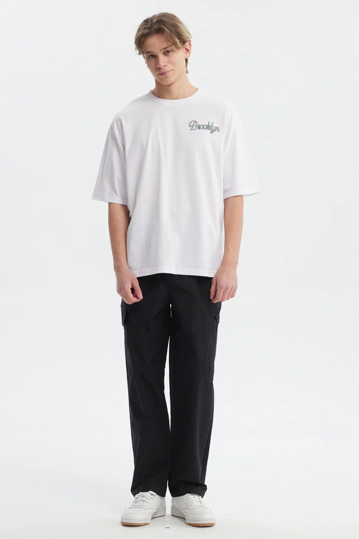 Polera Hombre Oversize Doble Print Blanco - Image 4