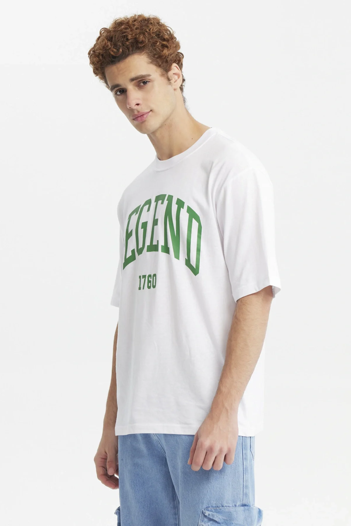 Polera Hombre Oversize Estampada Blanco - Image 2