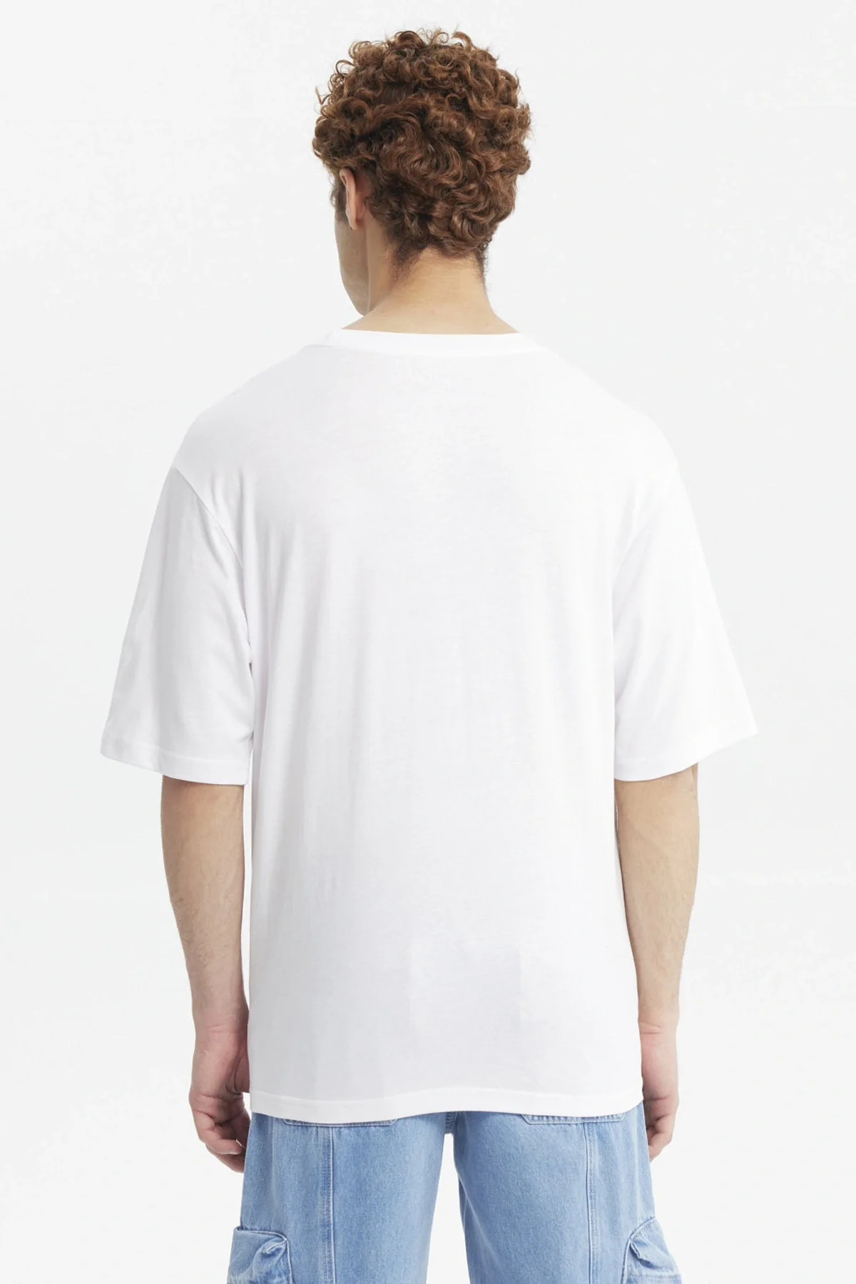 Polera Hombre Oversize Estampada Blanco - Image 3