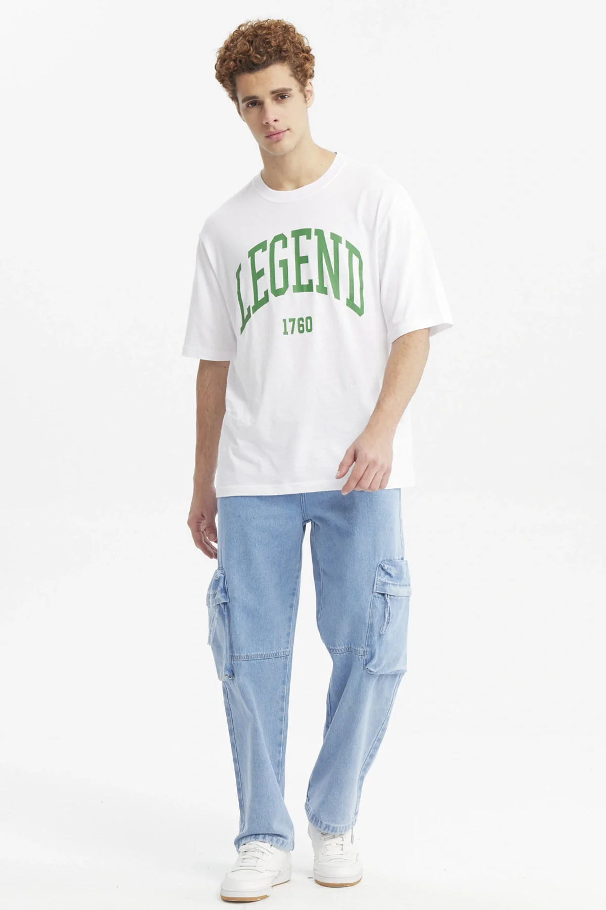 Polera Hombre Oversize Estampada Blanco - Image 4