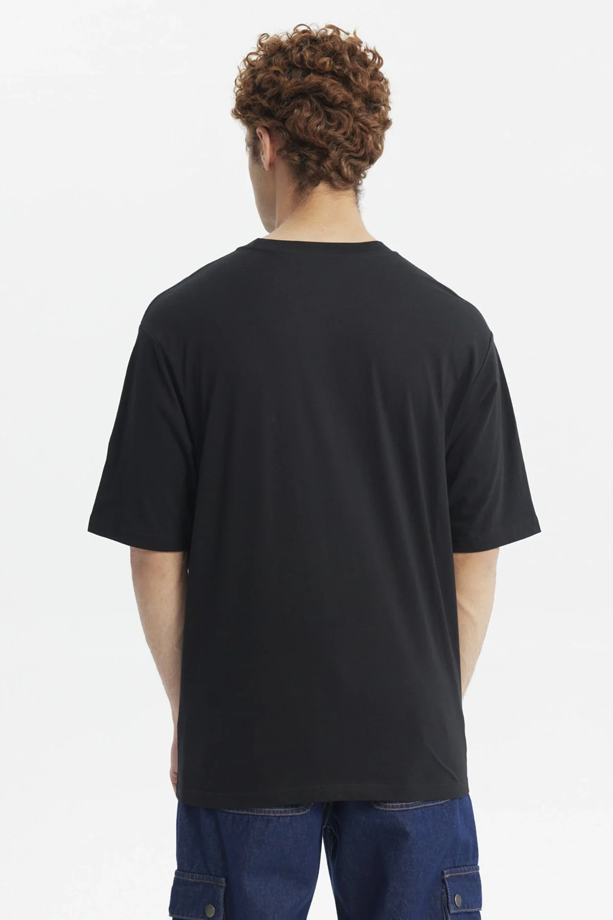 Polera Hombre Oversize Estampada Negro - Image 3