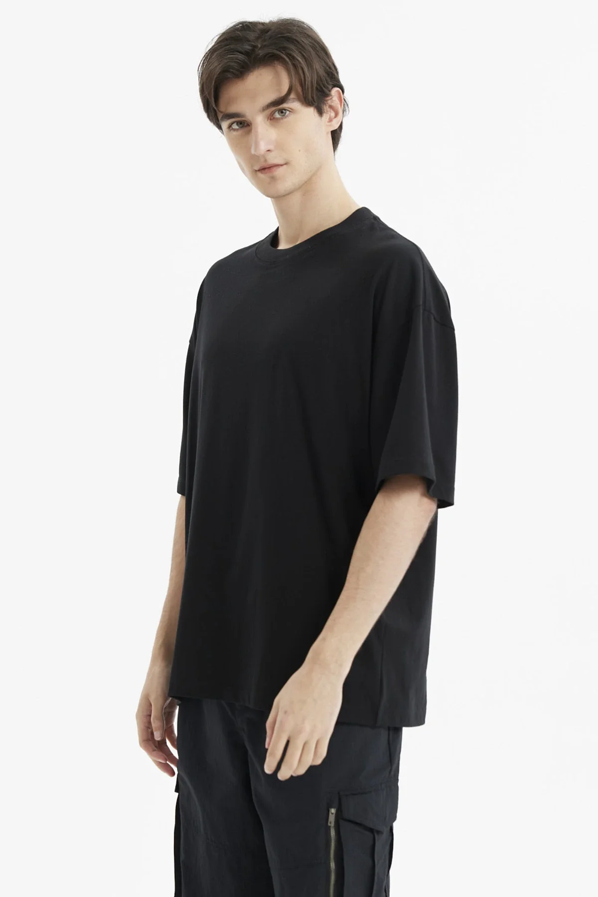 Polera Hombre Oversize Negro - Image 2