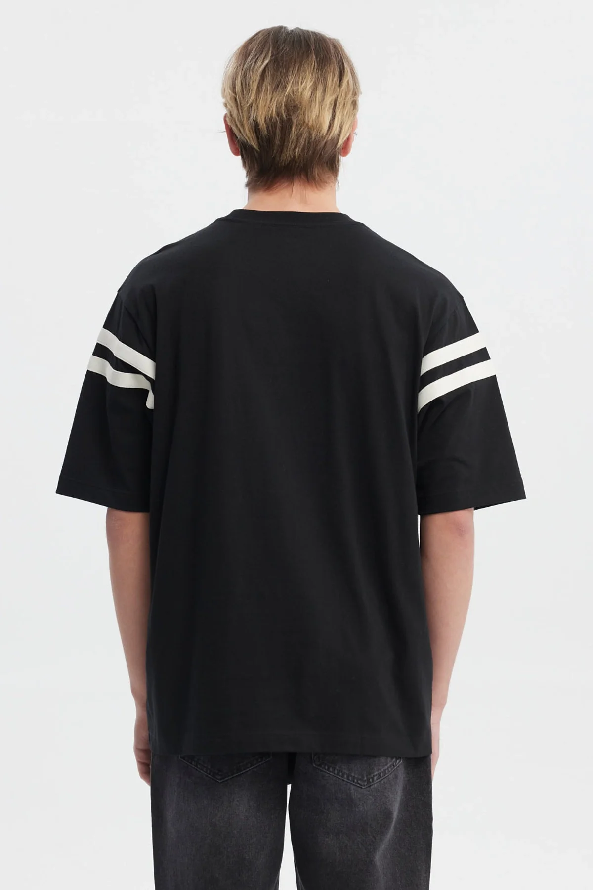 Polera Hombre Oversize Negro - Image 3