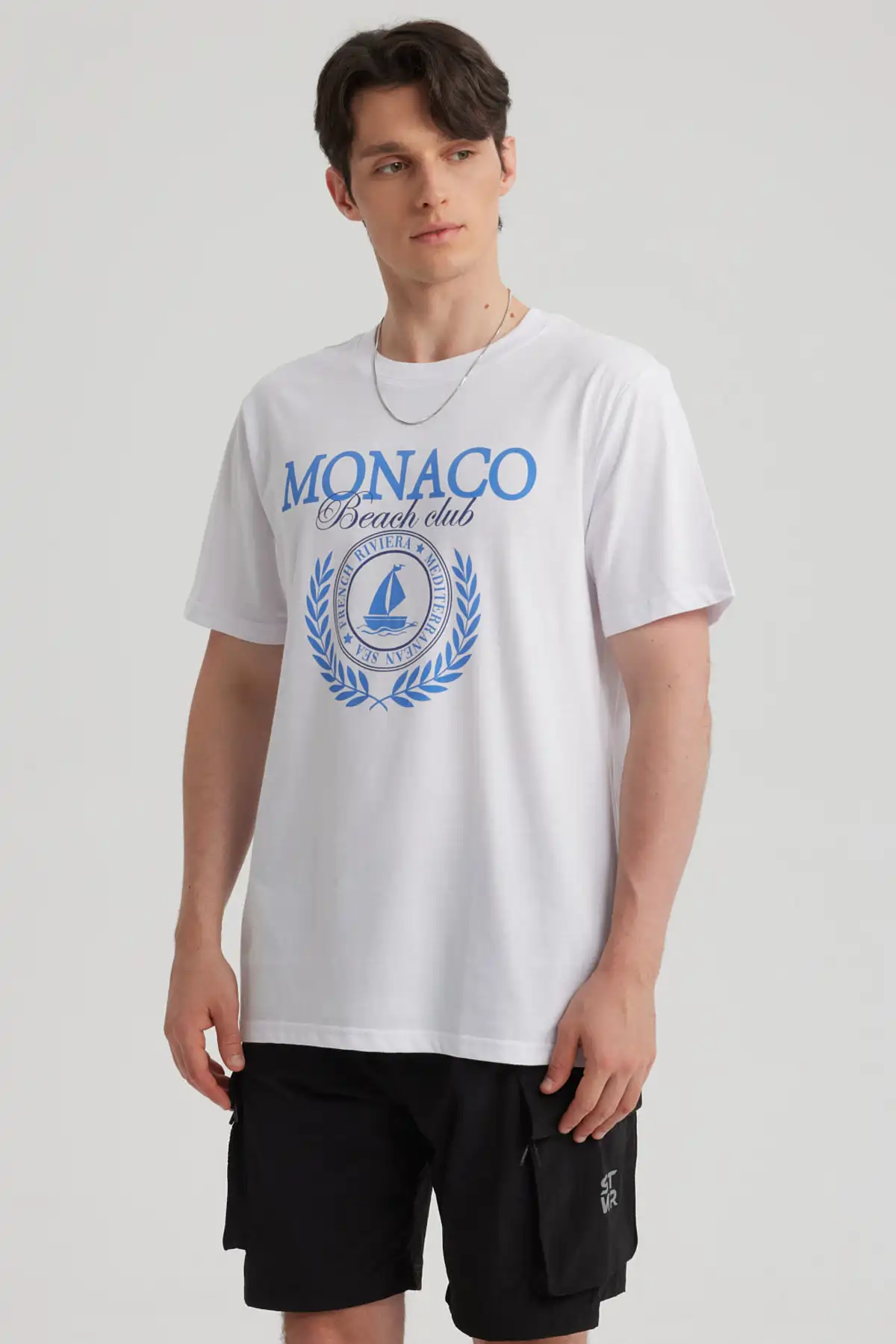 Polera Hombre Oversize Print Blanco - Image 2