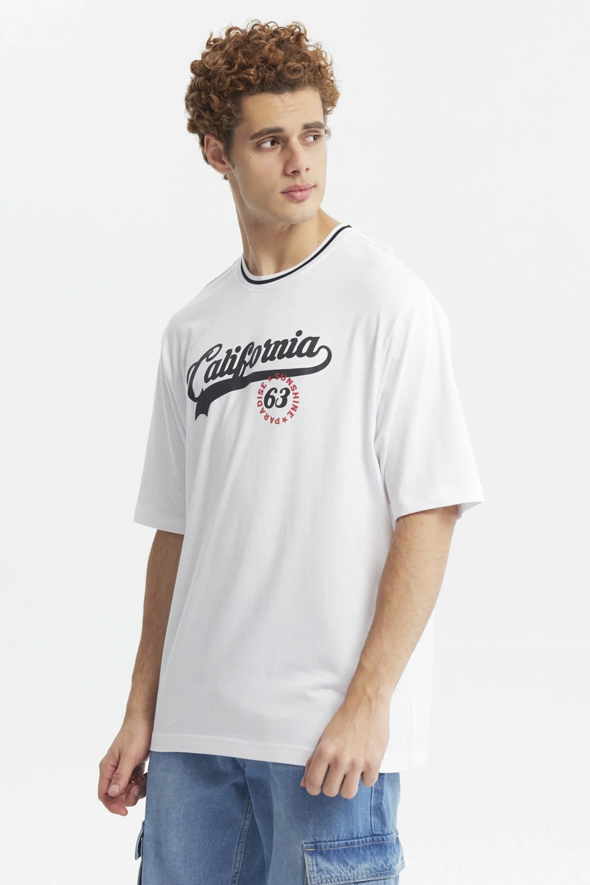 Polera Hombre Oversize Print City Blanco - Image 2