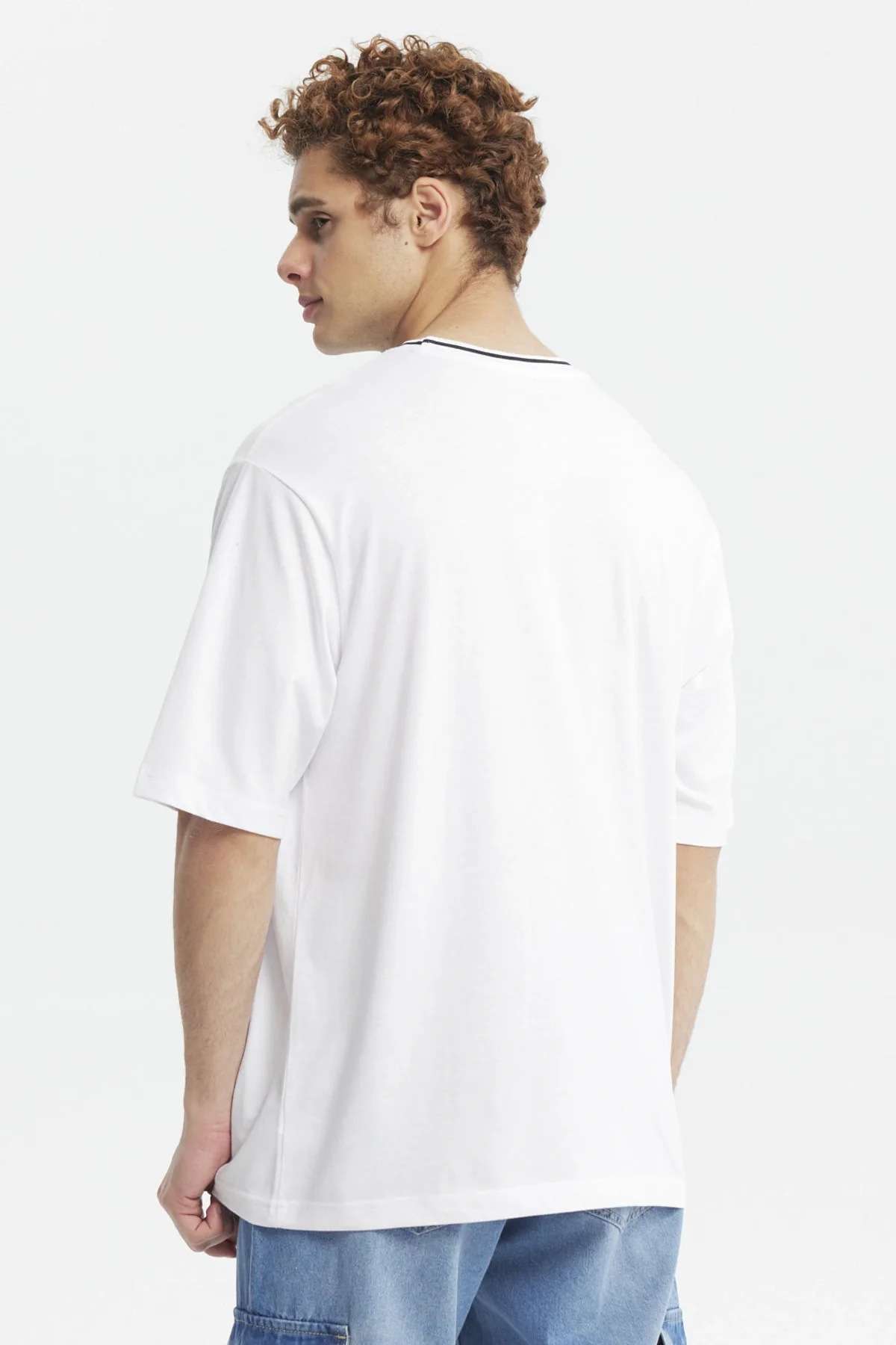 Polera Hombre Oversize Print City Blanco - Image 3