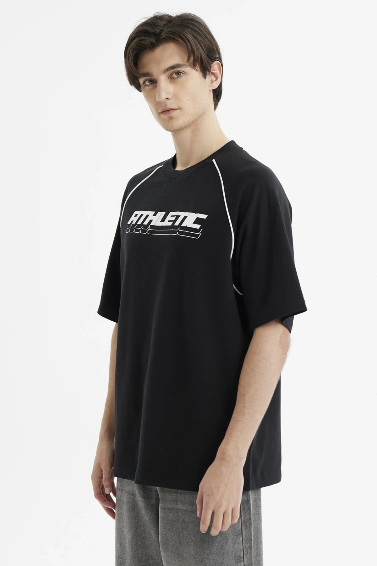 Polera Hombre Oversize Print Negro - Image 2