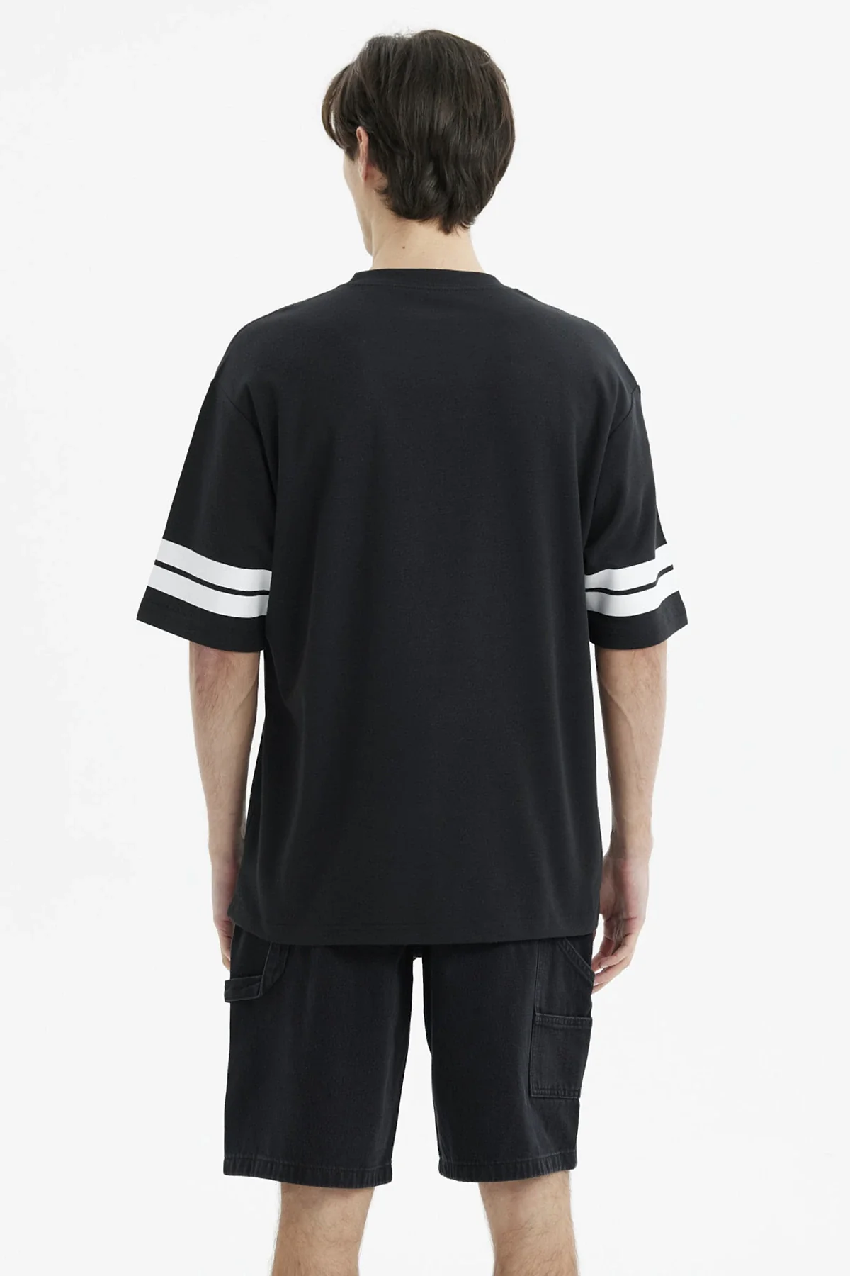 Polera Hombre Oversize Print Negro - Image 3
