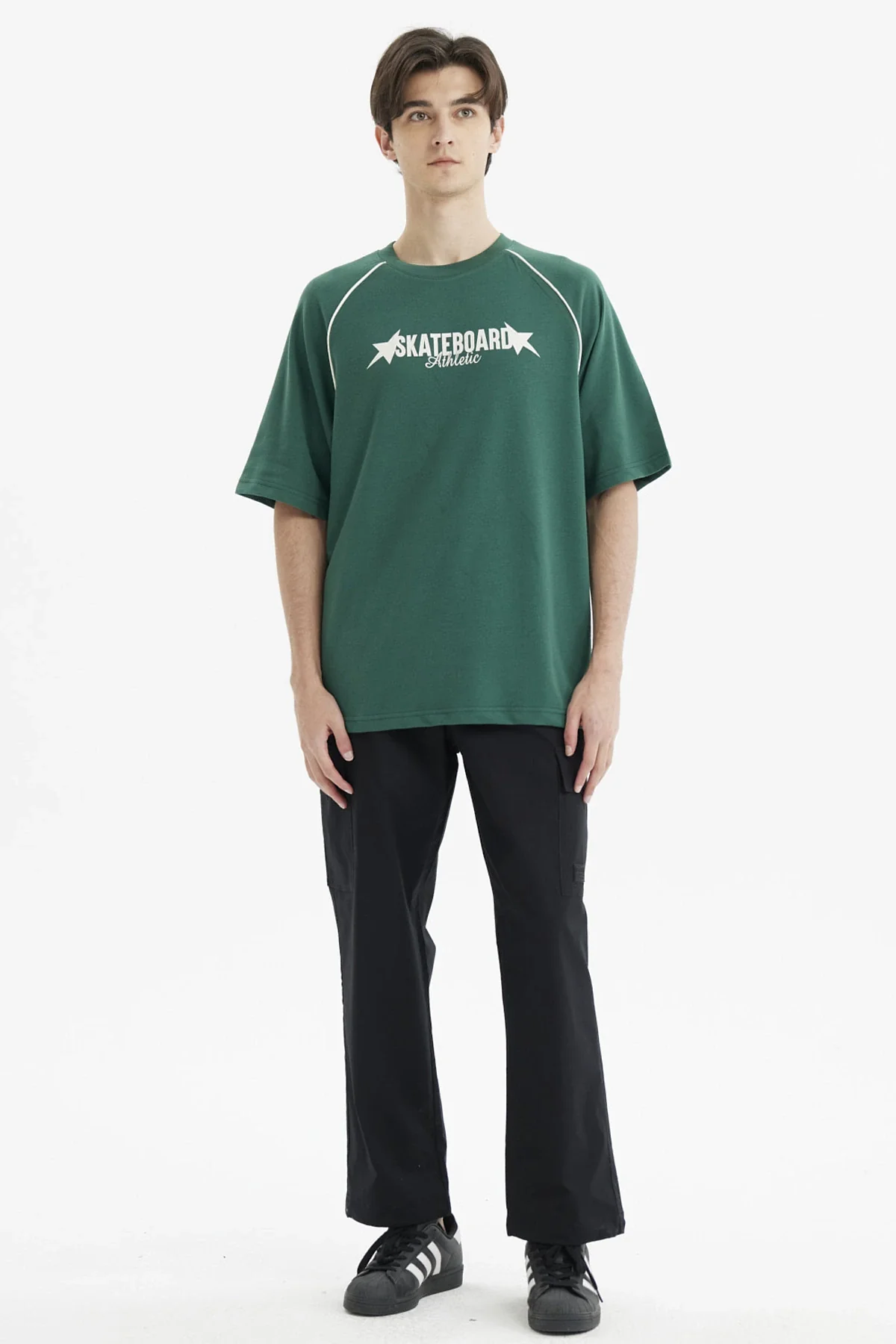 Polera Hombre Oversize Print Verde - Image 4
