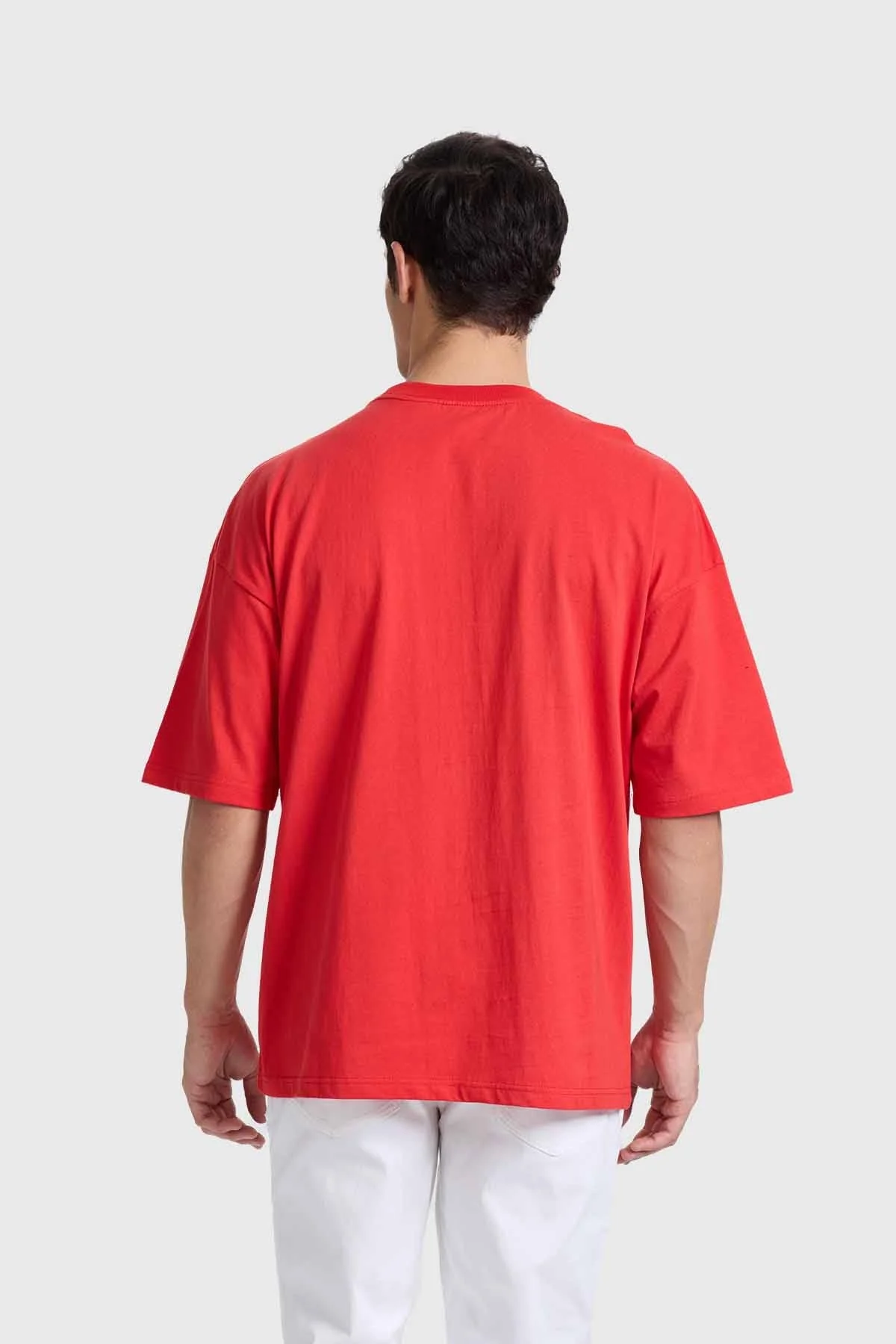 Polera Hombre Oversize Rojo - Image 3