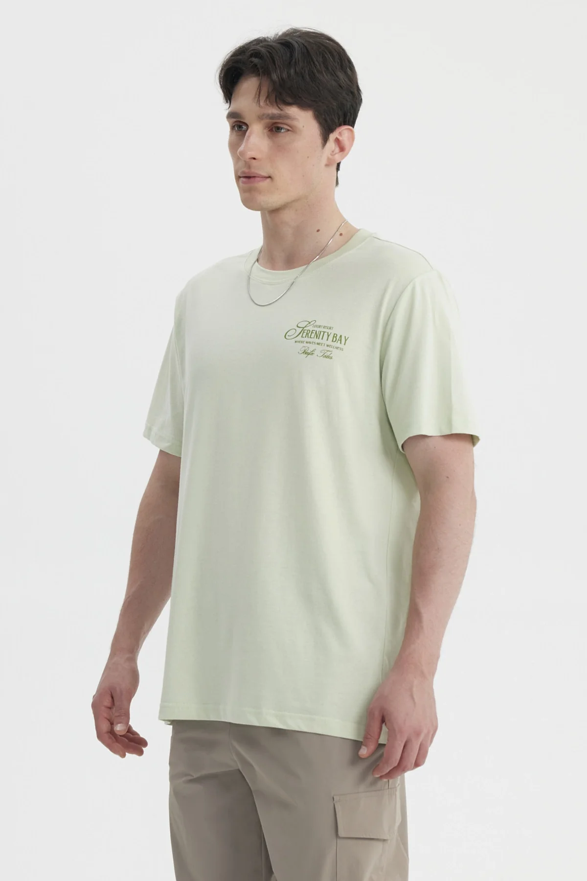 Polera Hombre Oversize Verde Claro - Image 3