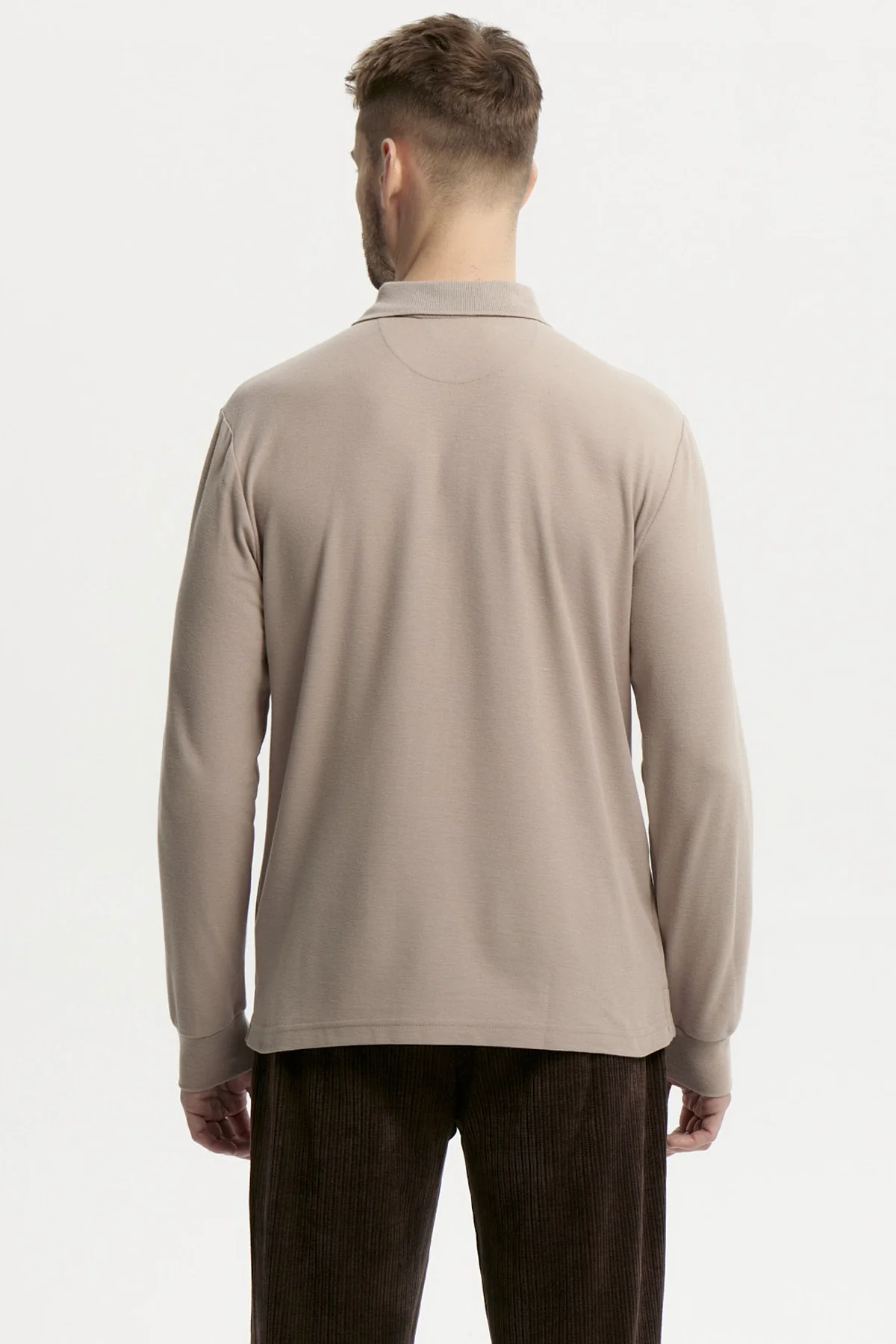 Polera Hombre Pique Básica Beige - Image 3