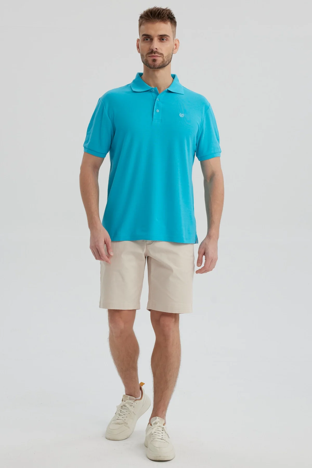 Polera Hombre Pique Básica Lisa Calipso - Image 4