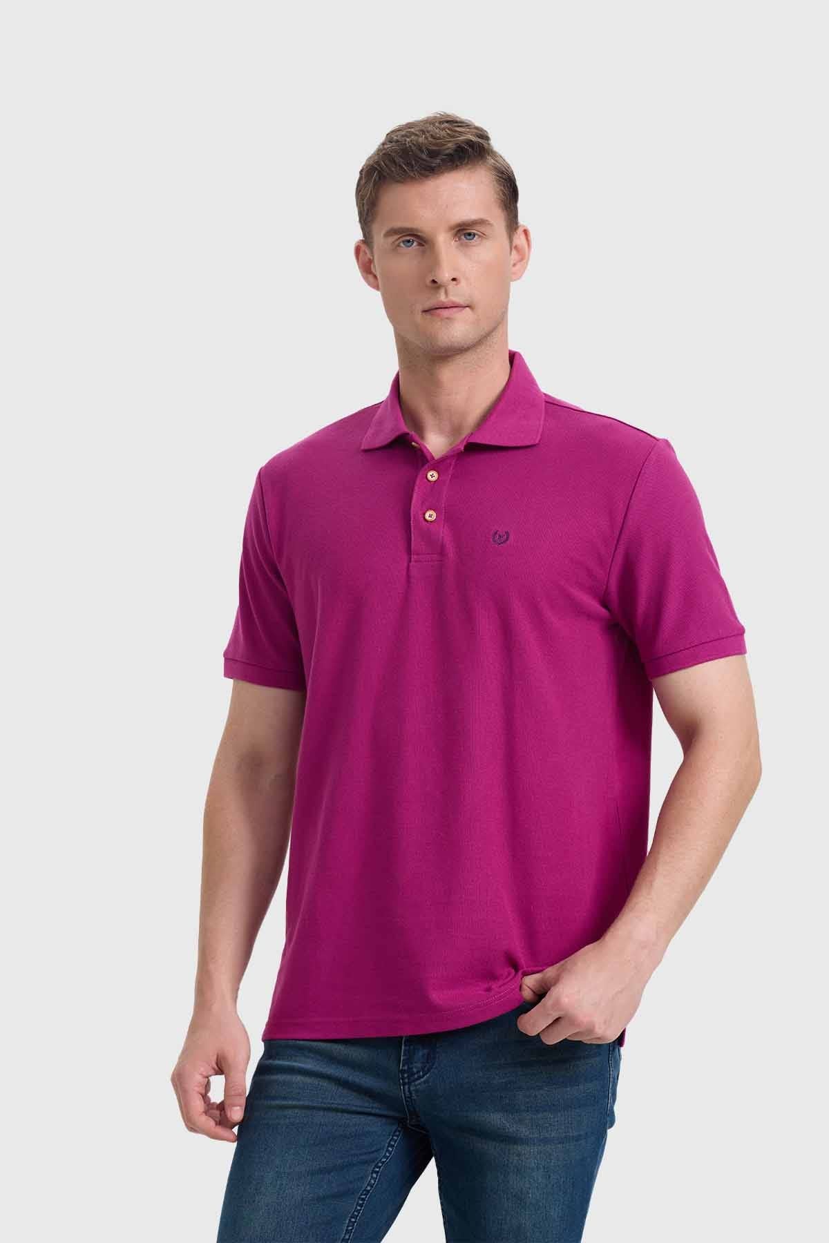 Polera Hombre Piqué Básica Violeta - Image 2