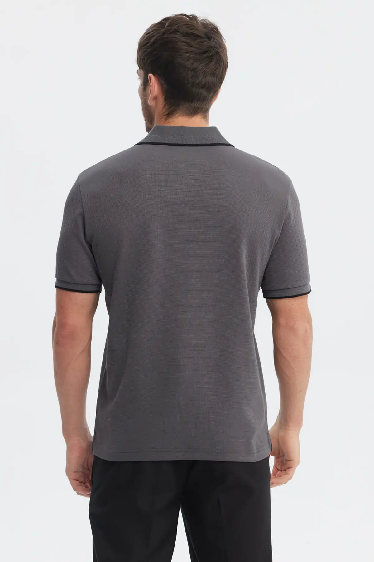 Polera Hombre Pique Con Bolsillo Botón Marengo - Image 3