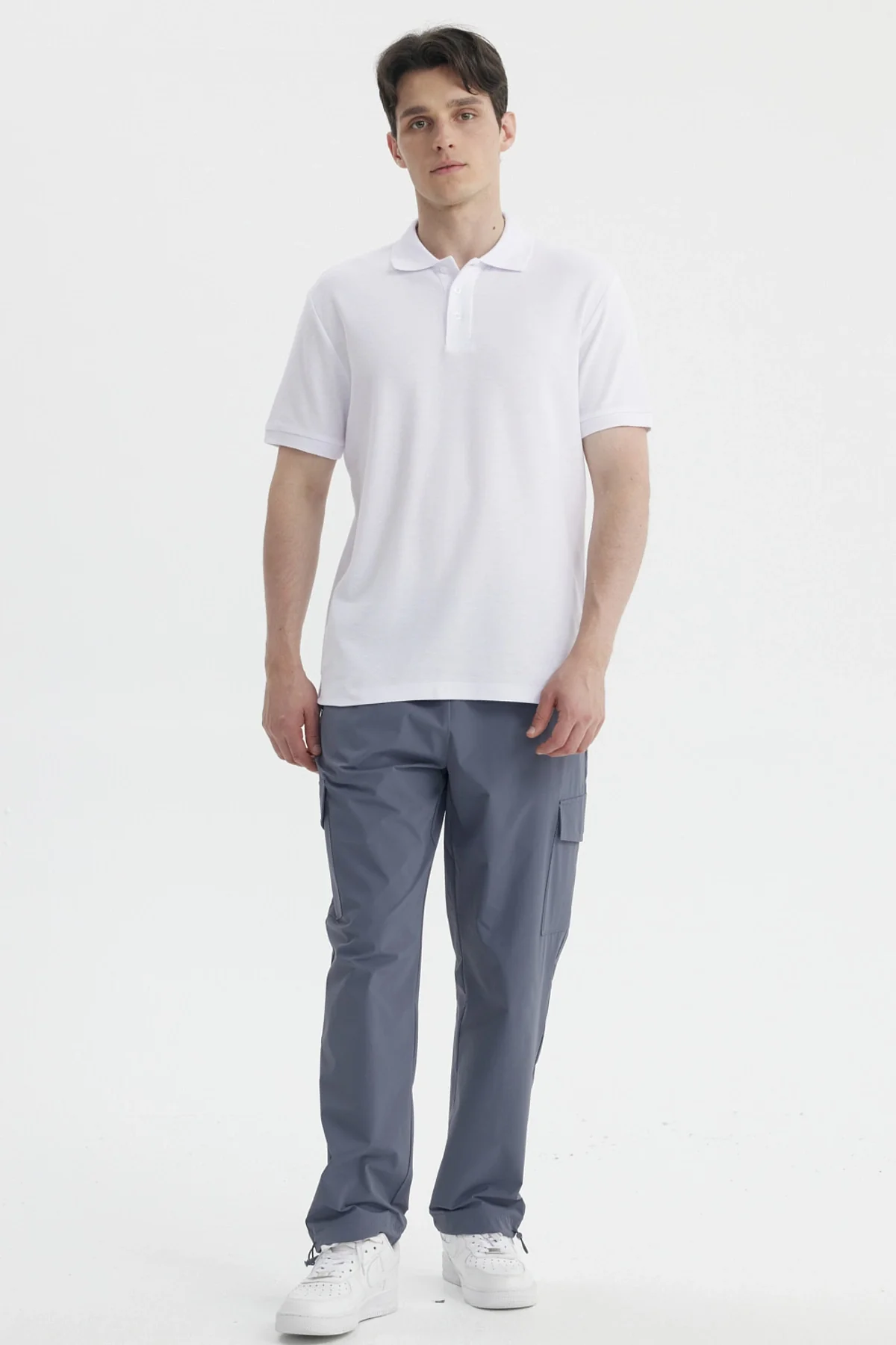 Polera Hombre Pique Hombre Juvenil Blanco - Image 4