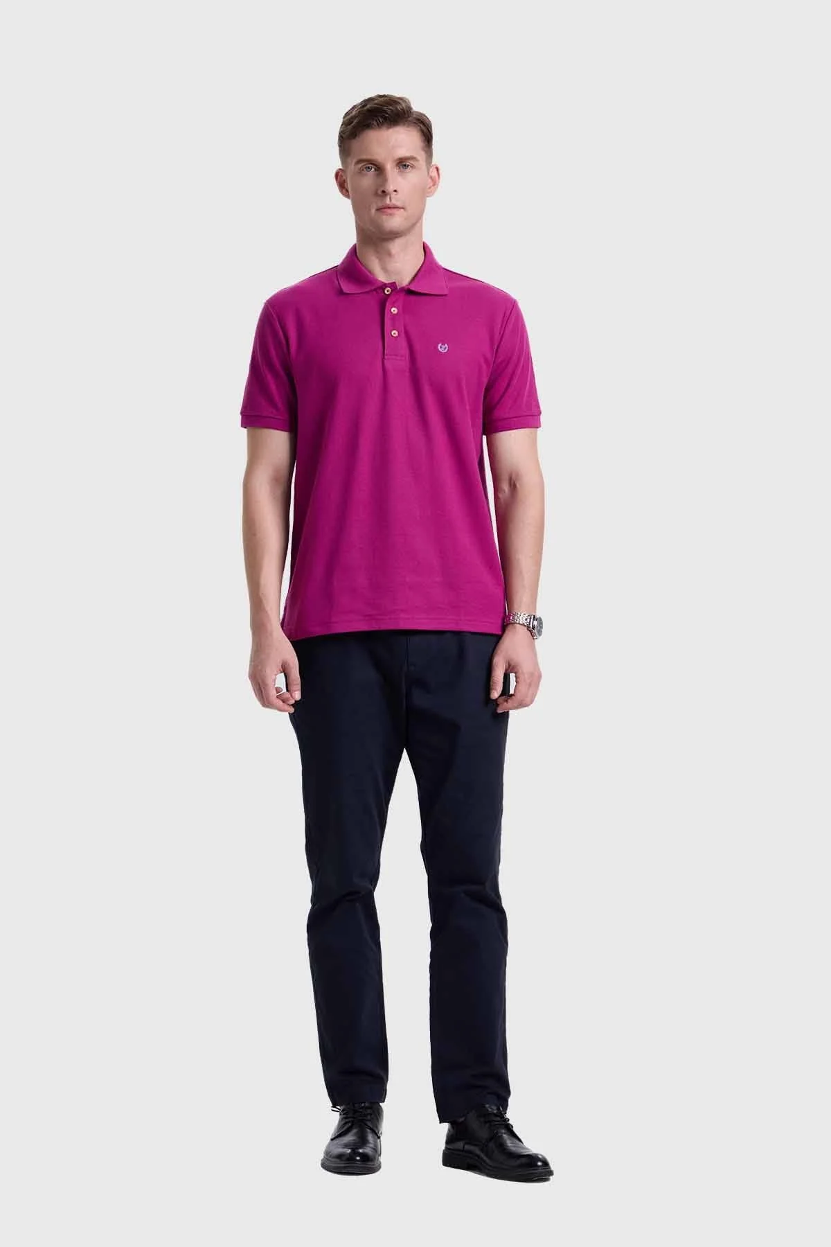 Polera Hombre Piqué Violeta - Image 4