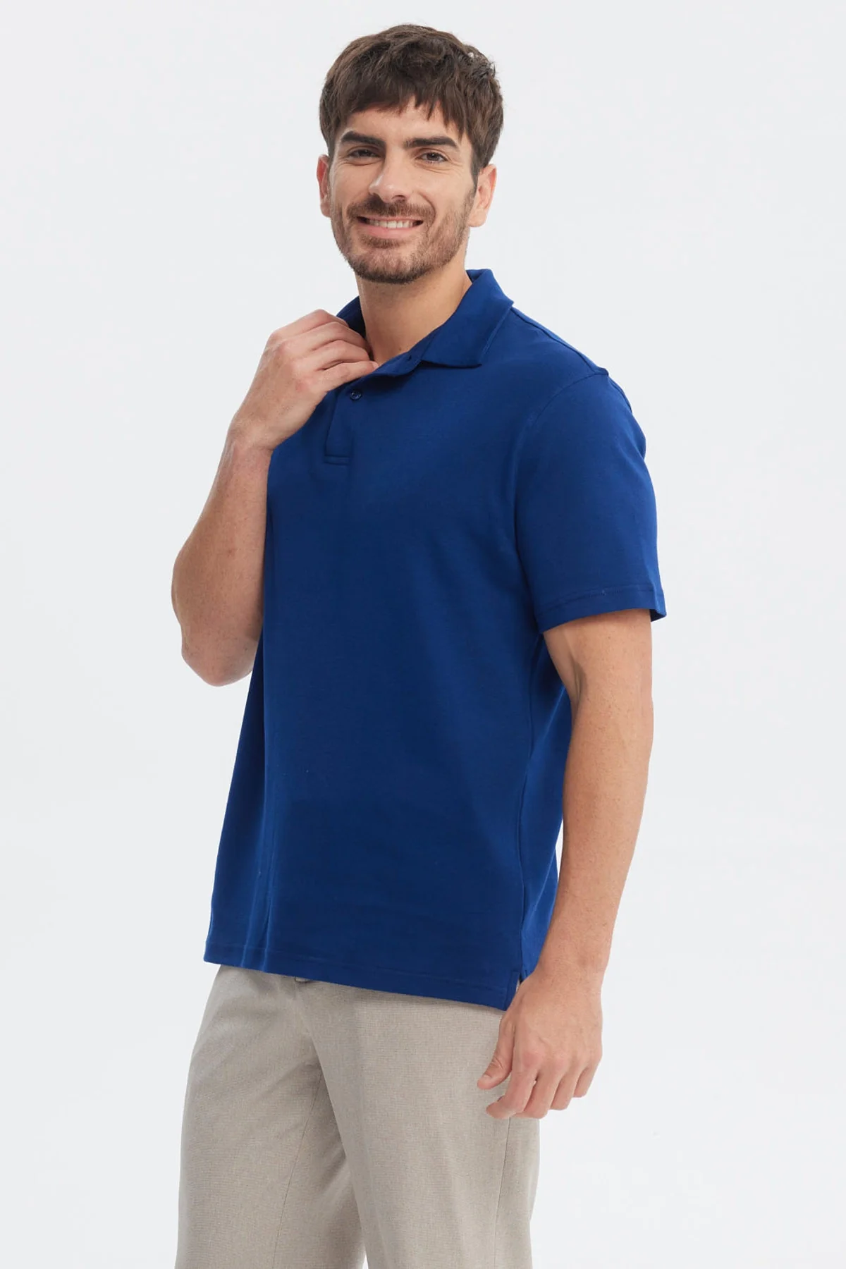 Polera Hombre Polo Lisa Azul - Image 2