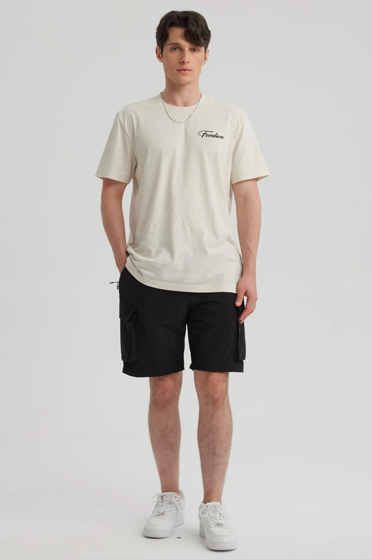 Polera Hombre Print Beach Crema - Image 4