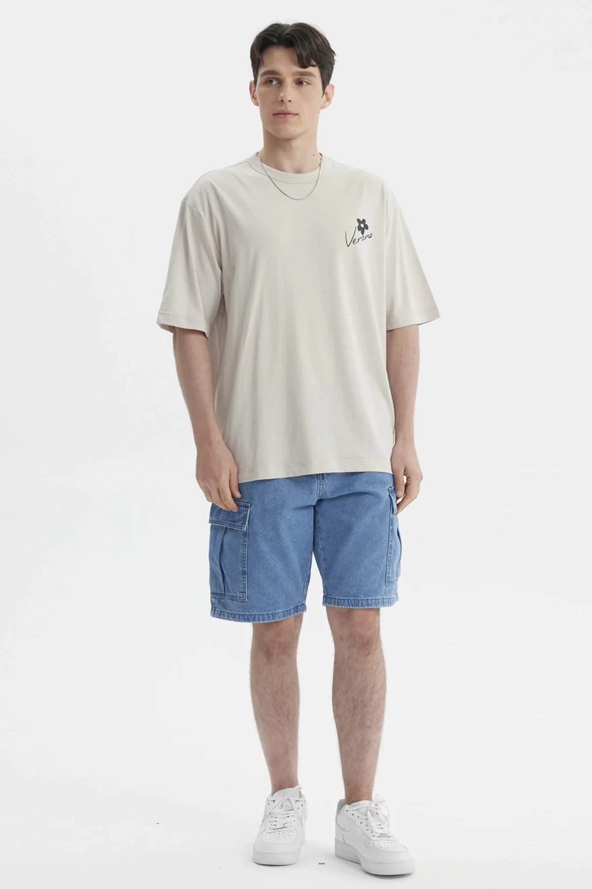 Polera Hombre Print Beige - Image 4