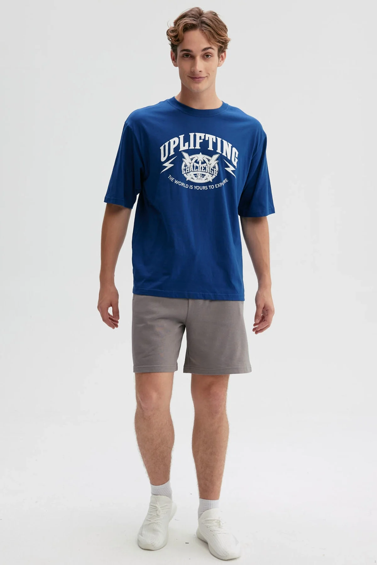 Polera Hombre Print Central Azul - Image 4