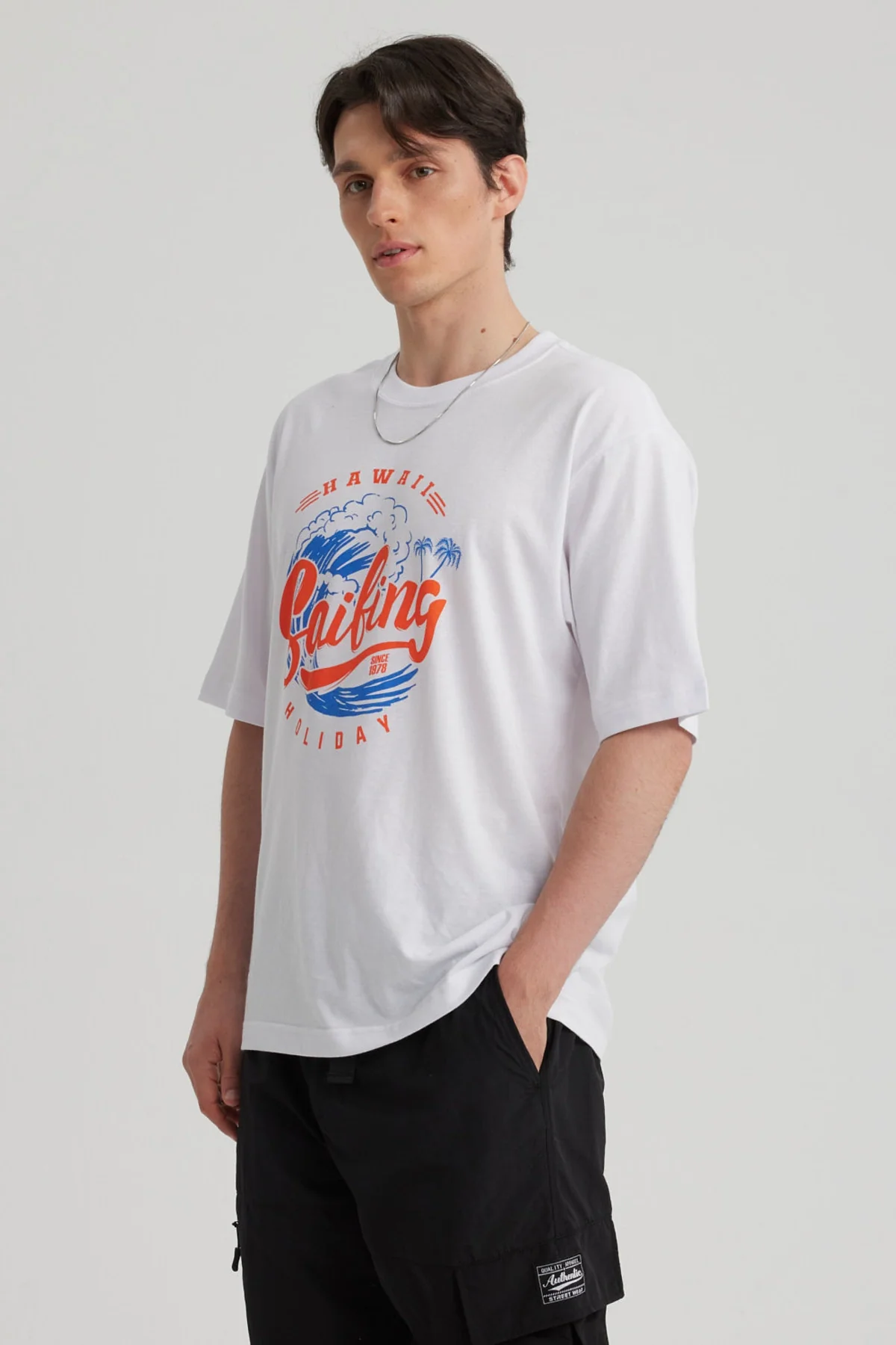 Polera Hombre Print Central Blanco - Image 2