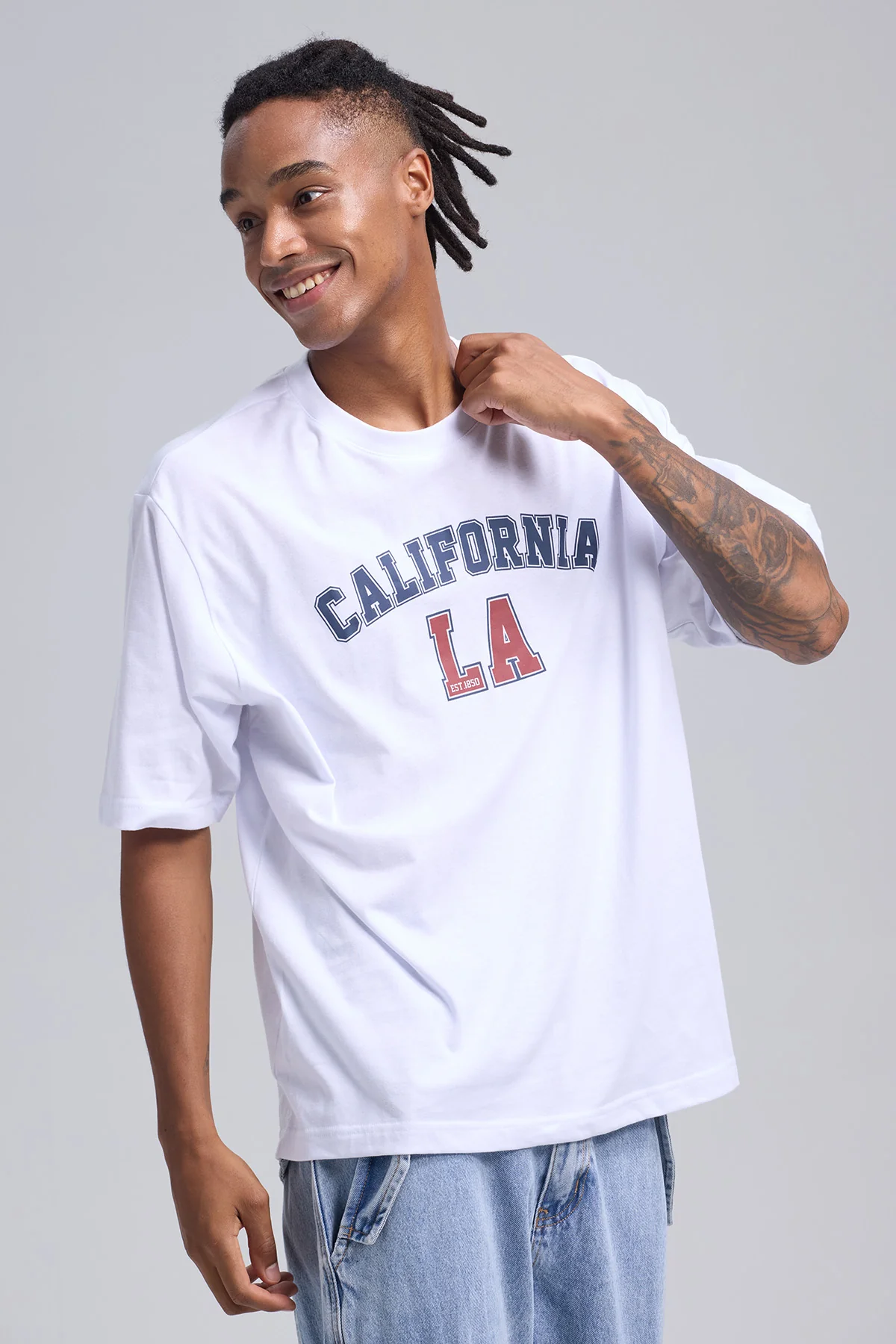 Polera Hombre Print Central Blanco - Image 2