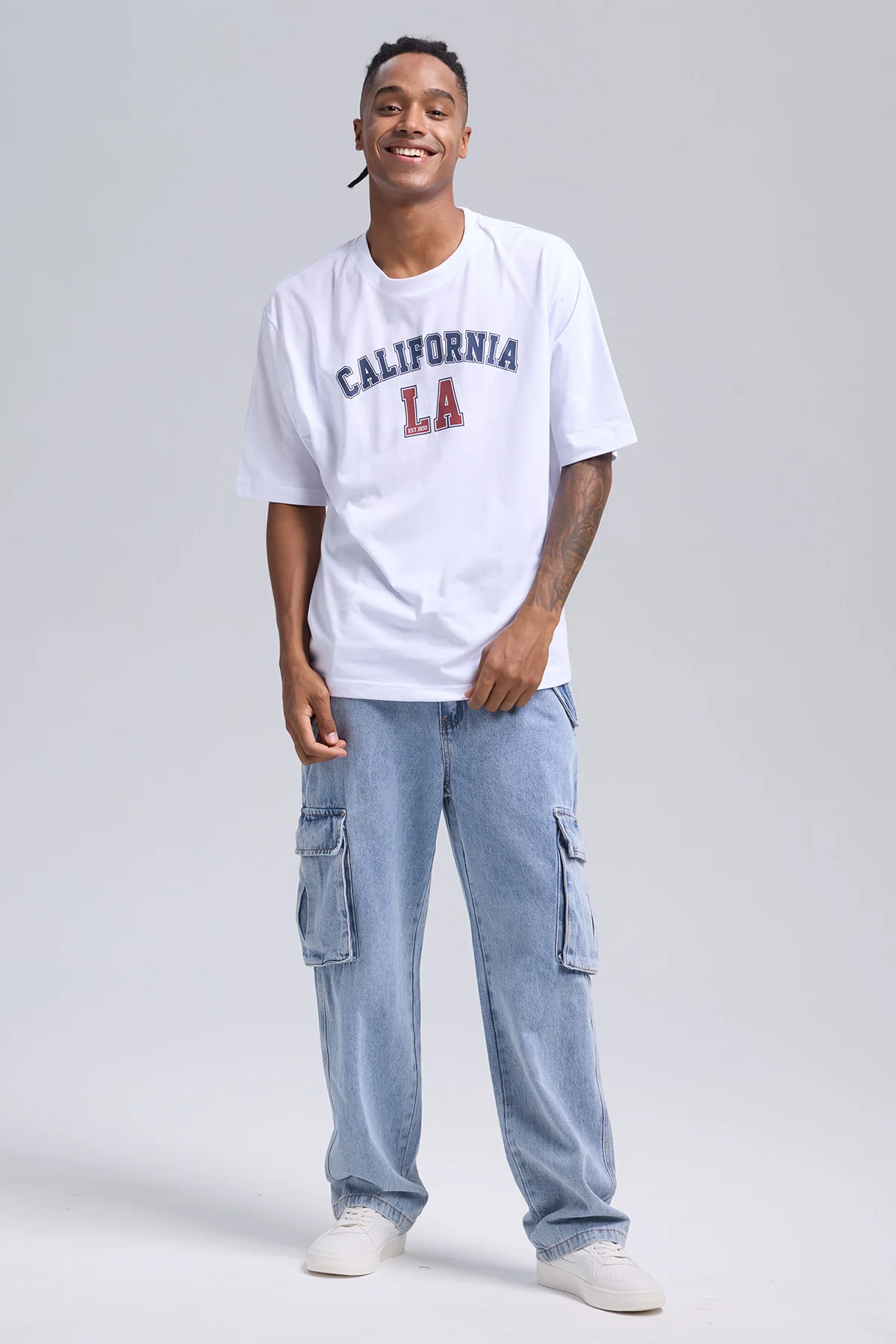 Polera Hombre Print Central Blanco - Image 4