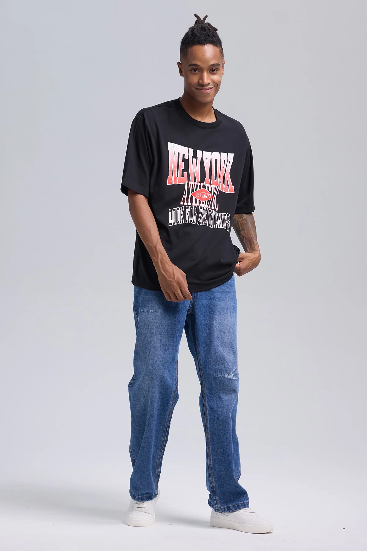Polera Hombre Print Central Negro - Image 3