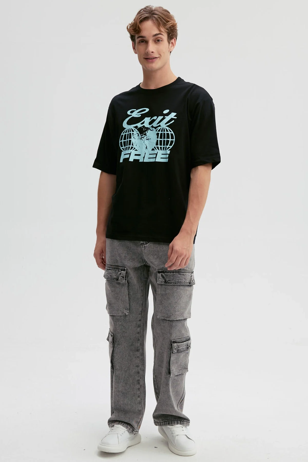 Polera Hombre Print Central Negro - Image 4
