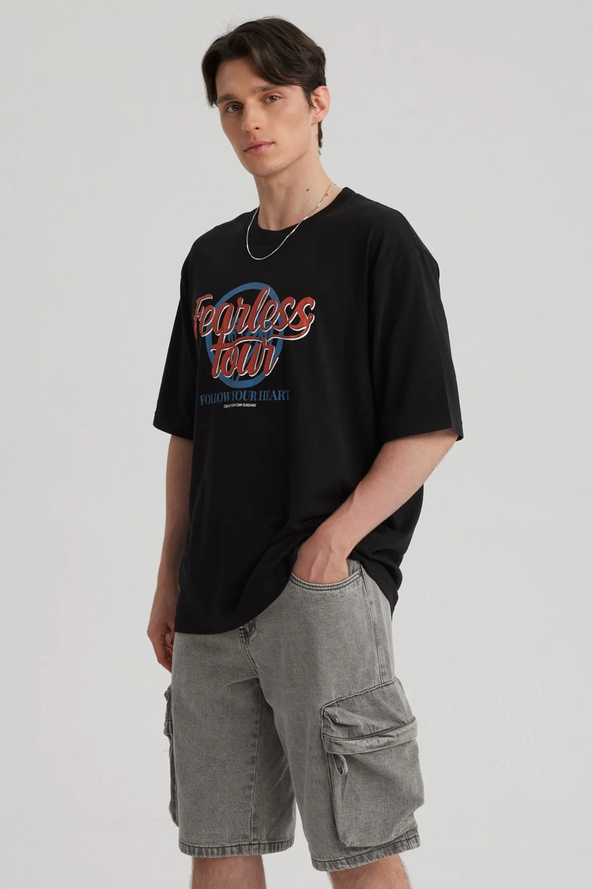 Polera Hombre Print Central Negro - Image 2