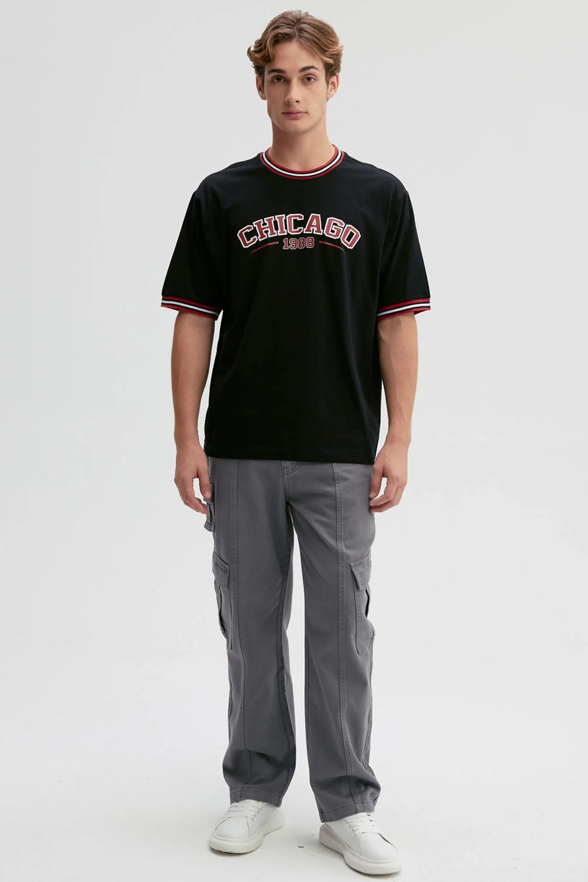 Polera Hombre Print Negro - Image 4