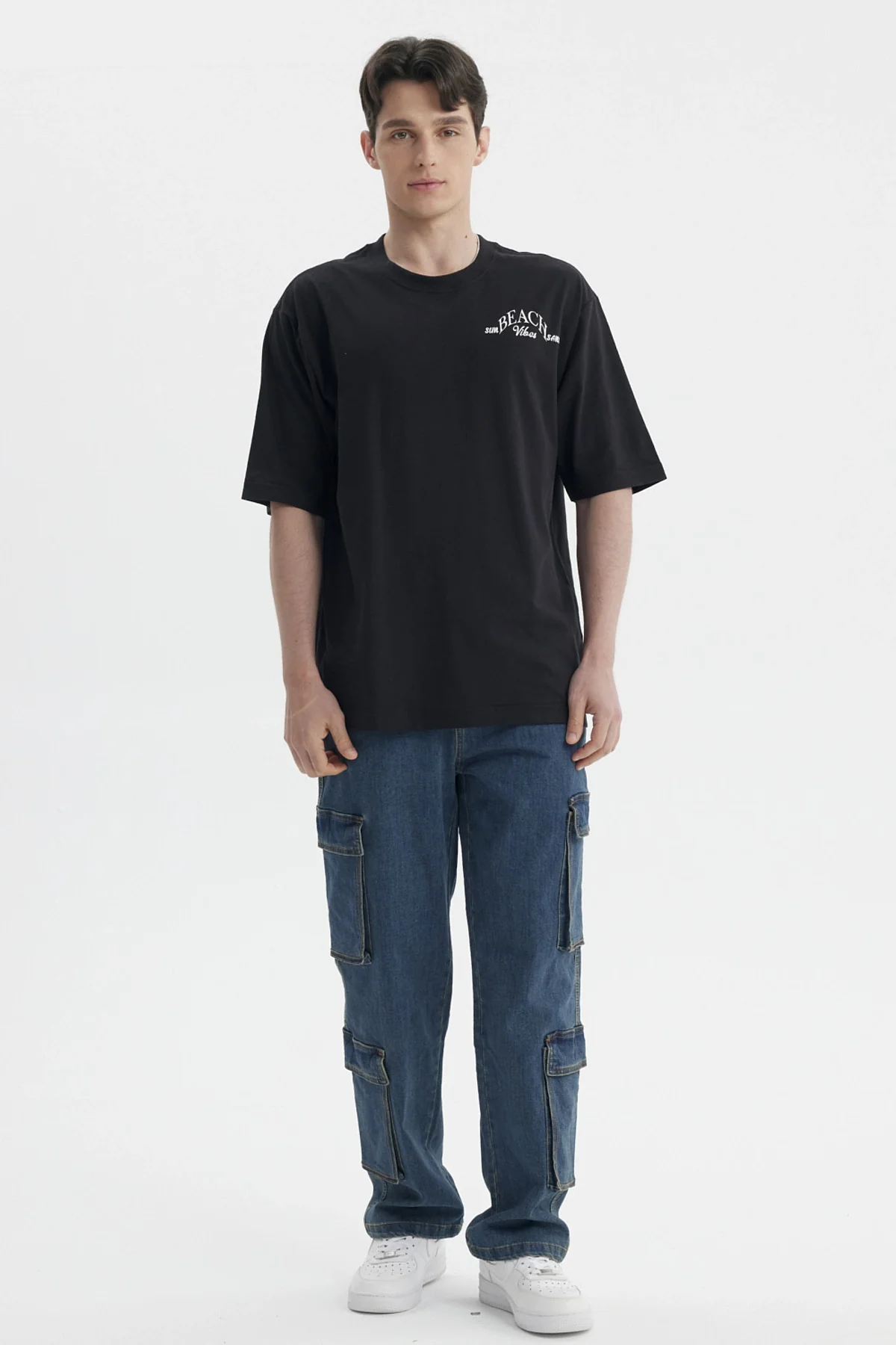 Polera Hombre Print Negro - Image 4