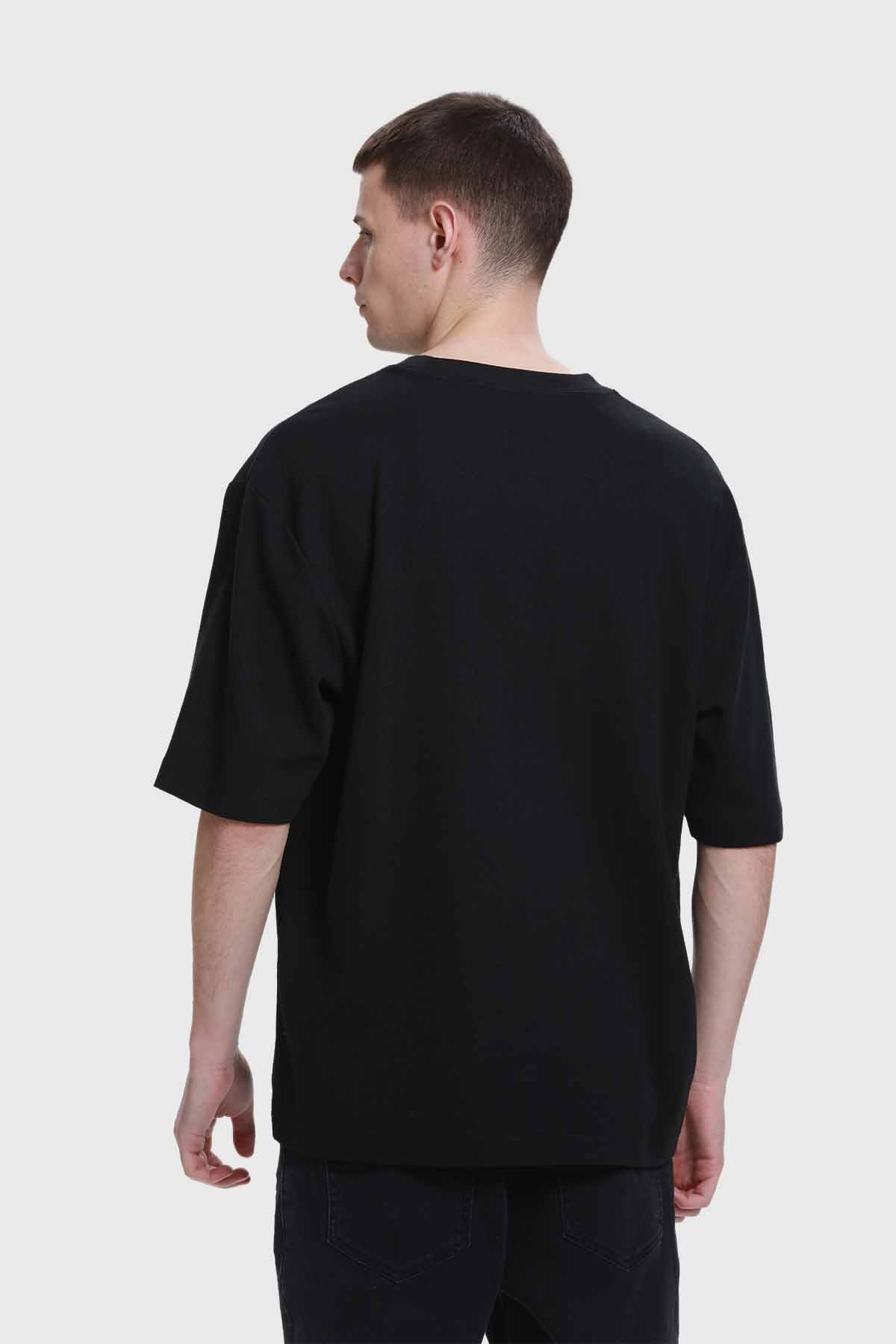 Polera Hombre Print Negro - Image 3