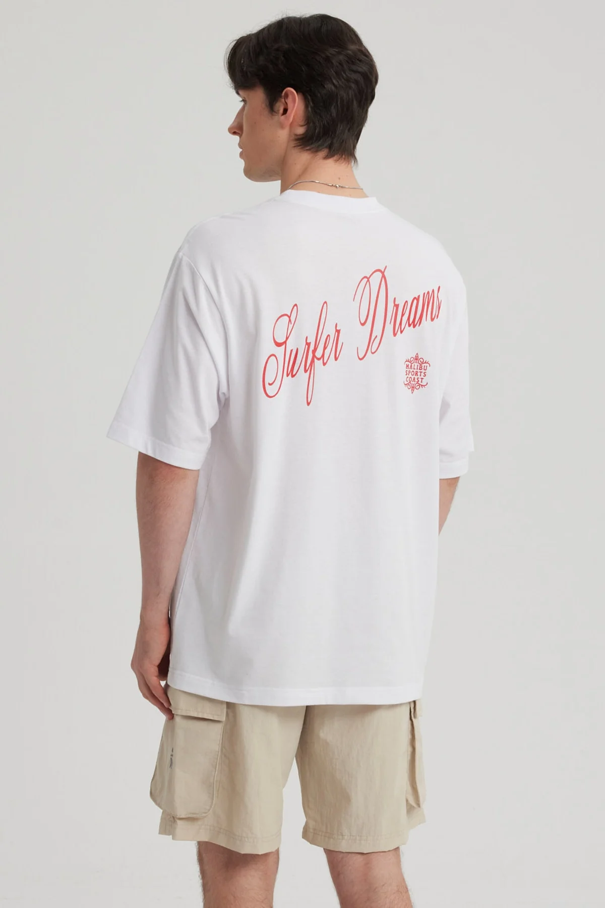 Polera Hombre Print Oversize Blanco - Image 3