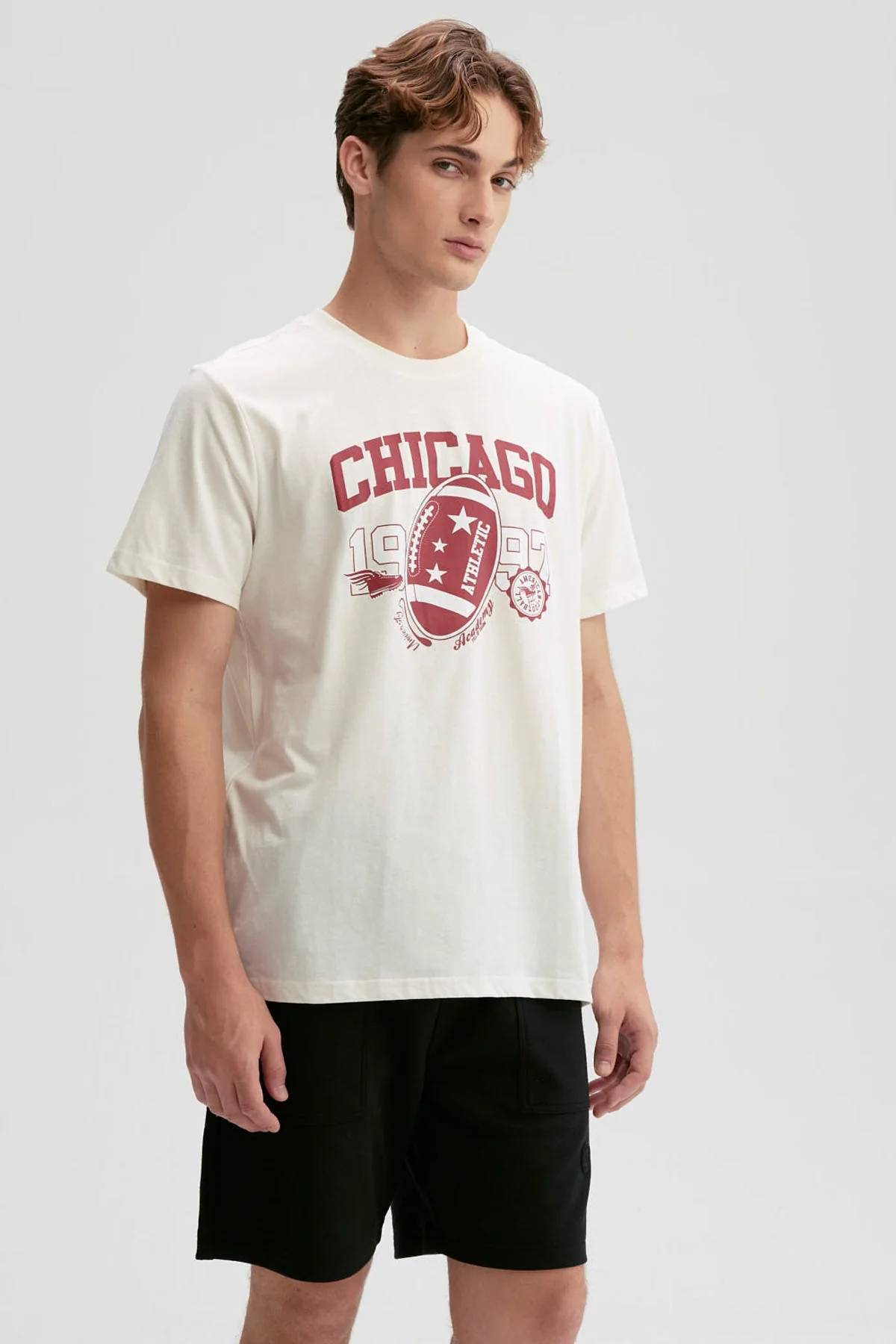 Polera Hombre Print Posicional Beige - Image 2
