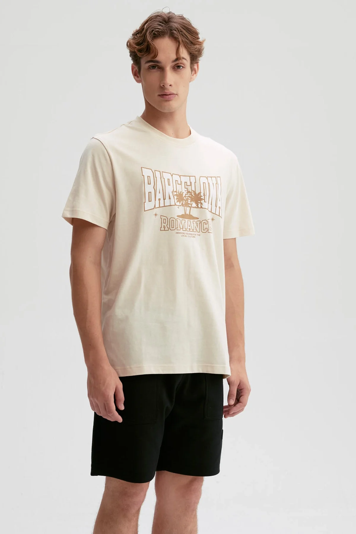 Polera Hombre Print Posicional Beige - Image 2
