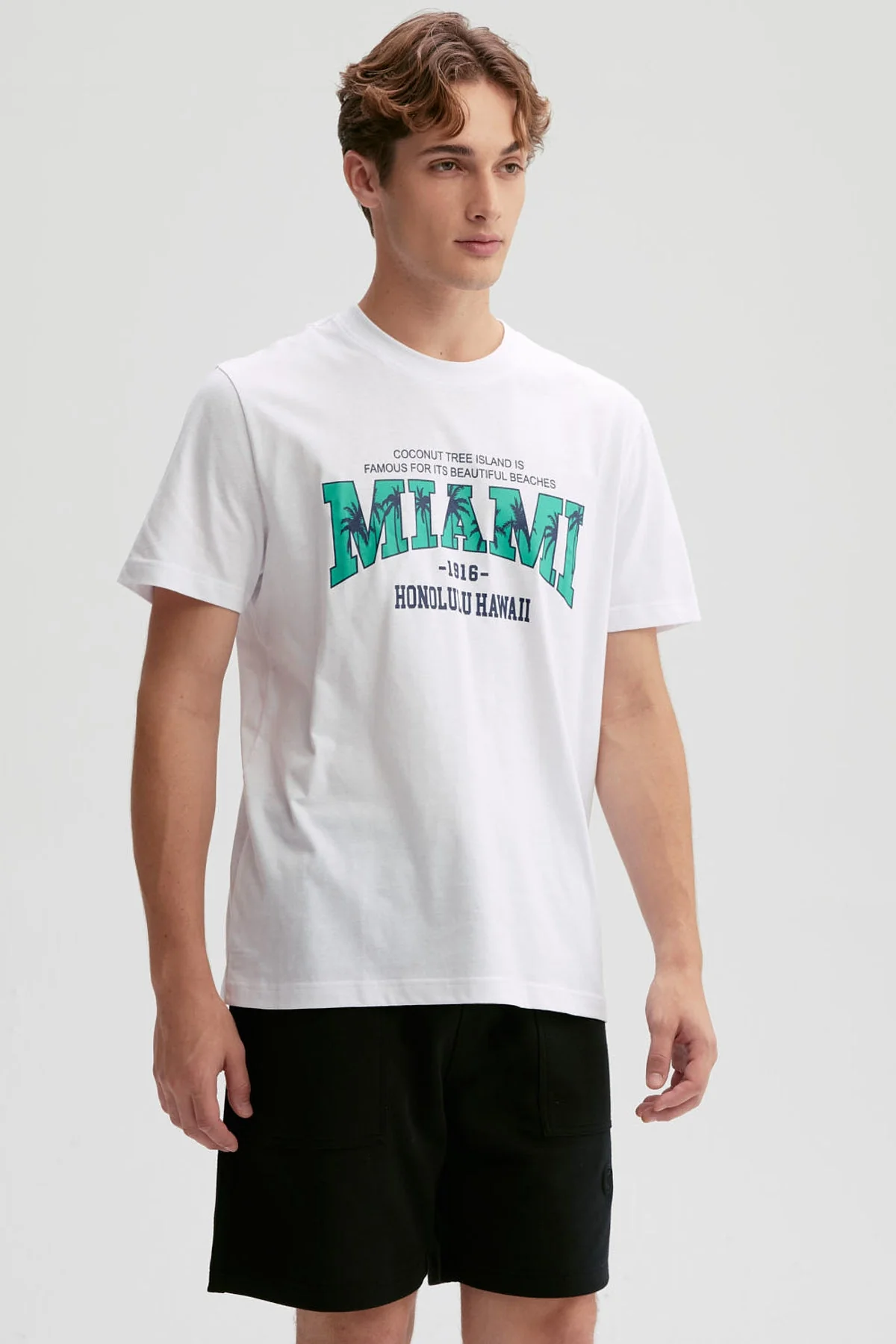 Polera Hombre Print Posicional Blanco - Image 2