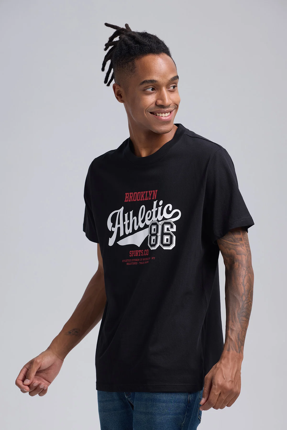 Polera Hombre Print Posicional Negro - Image 2