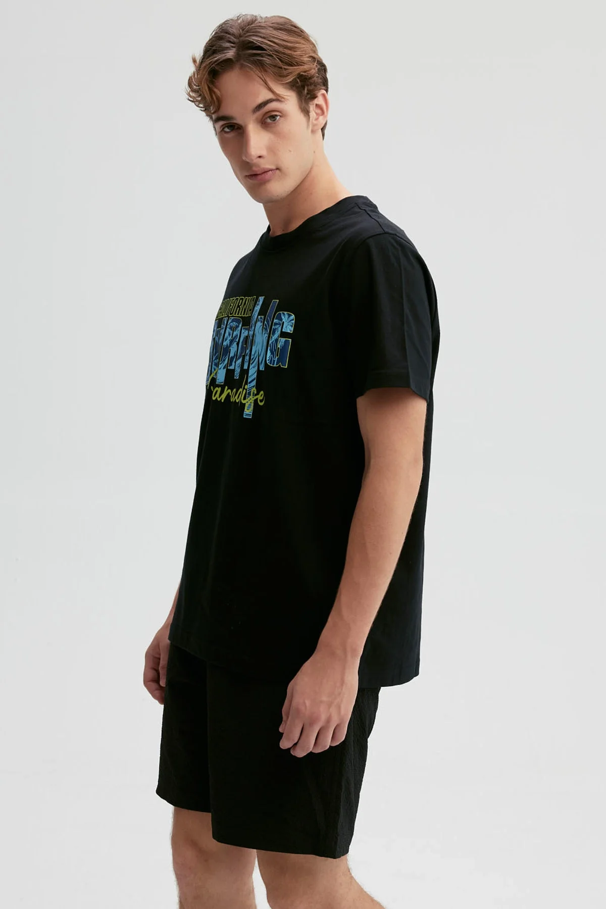 Polera Hombre Print Posicional Negro - Image 2