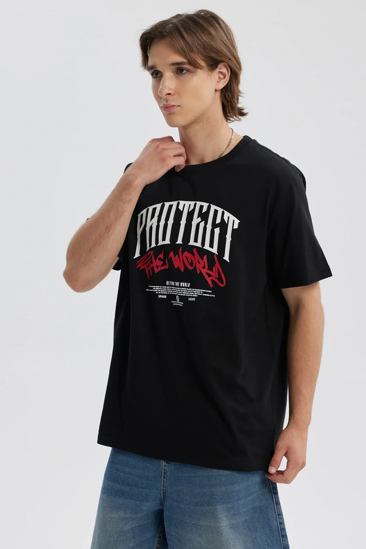 Polera Hombre Print Posicional Negro - Image 2