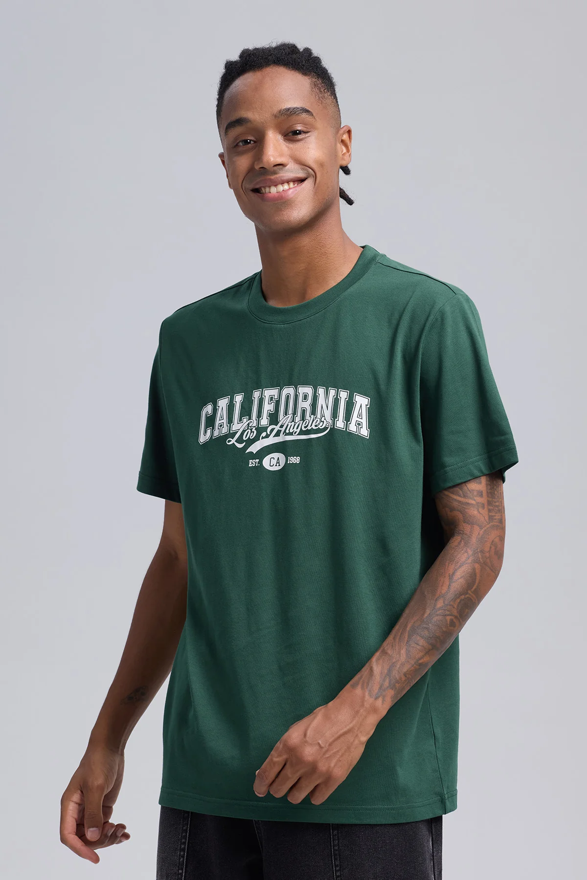Polera Hombre Print Posicional Verde - Image 2