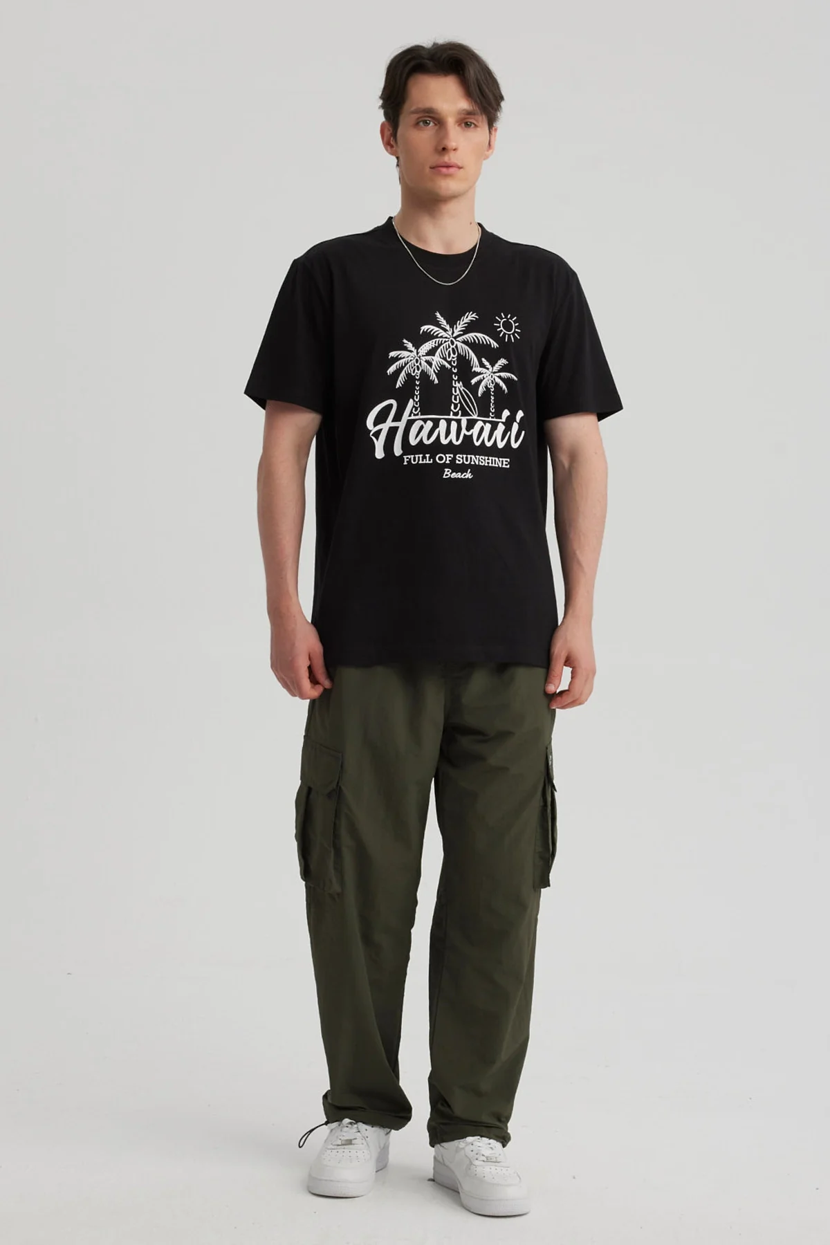 Polera Hombre Print Regular Fit Negro - Image 4