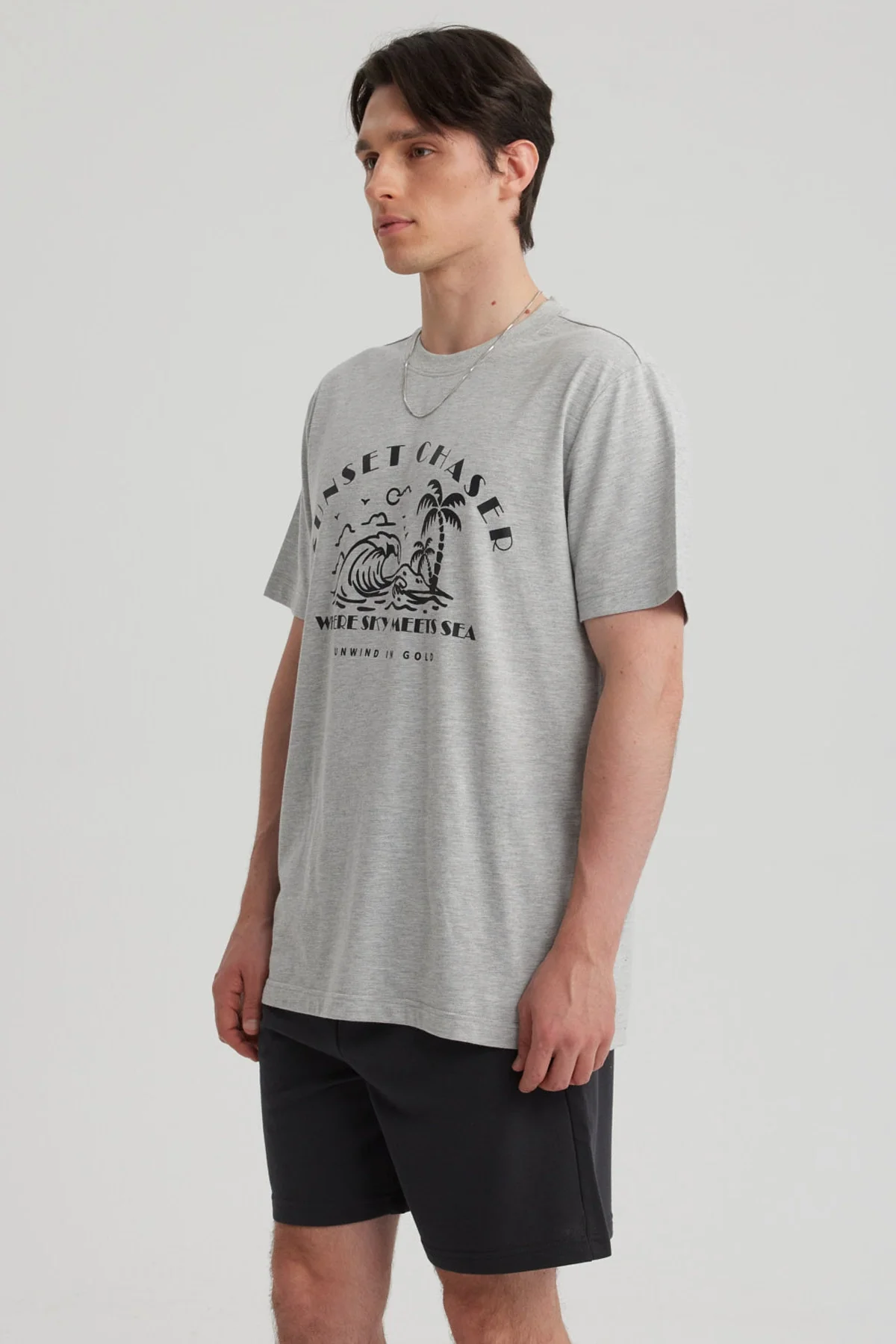 Polera Hombre Print Regular Fit Gris - Image 2