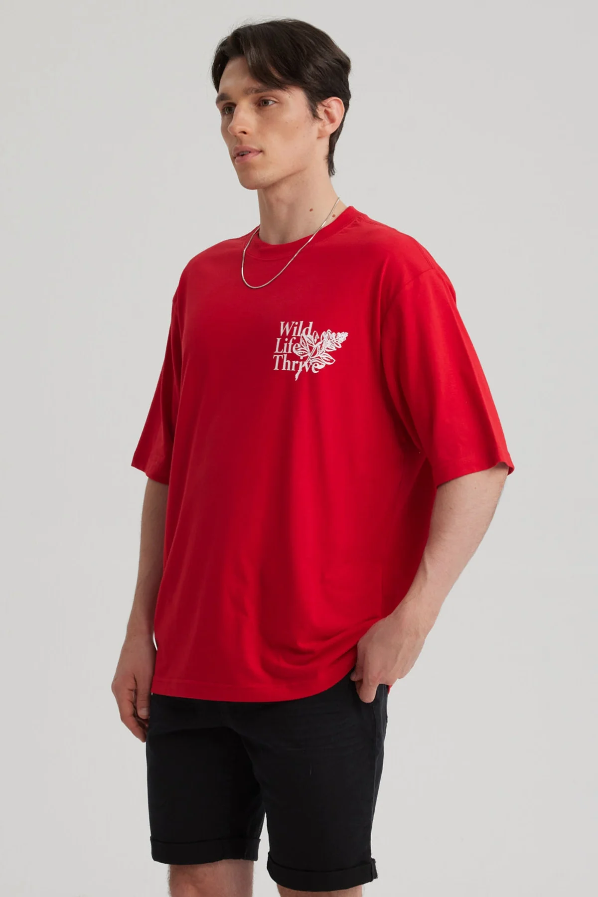 Polera Hombre Print Rojo - Image 2