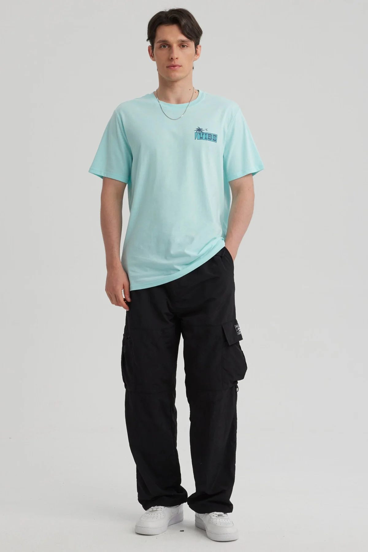 Polera Hombre Regular Fit Celeste - Image 4