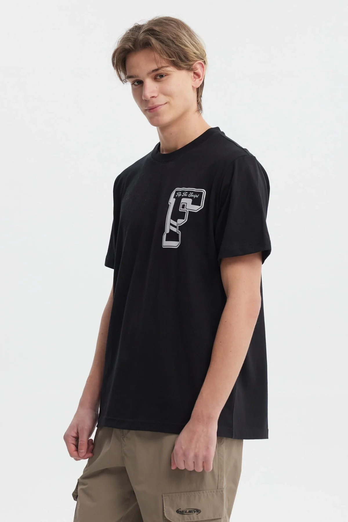Polera Hombre Regular Fit Letra Negro - Image 2