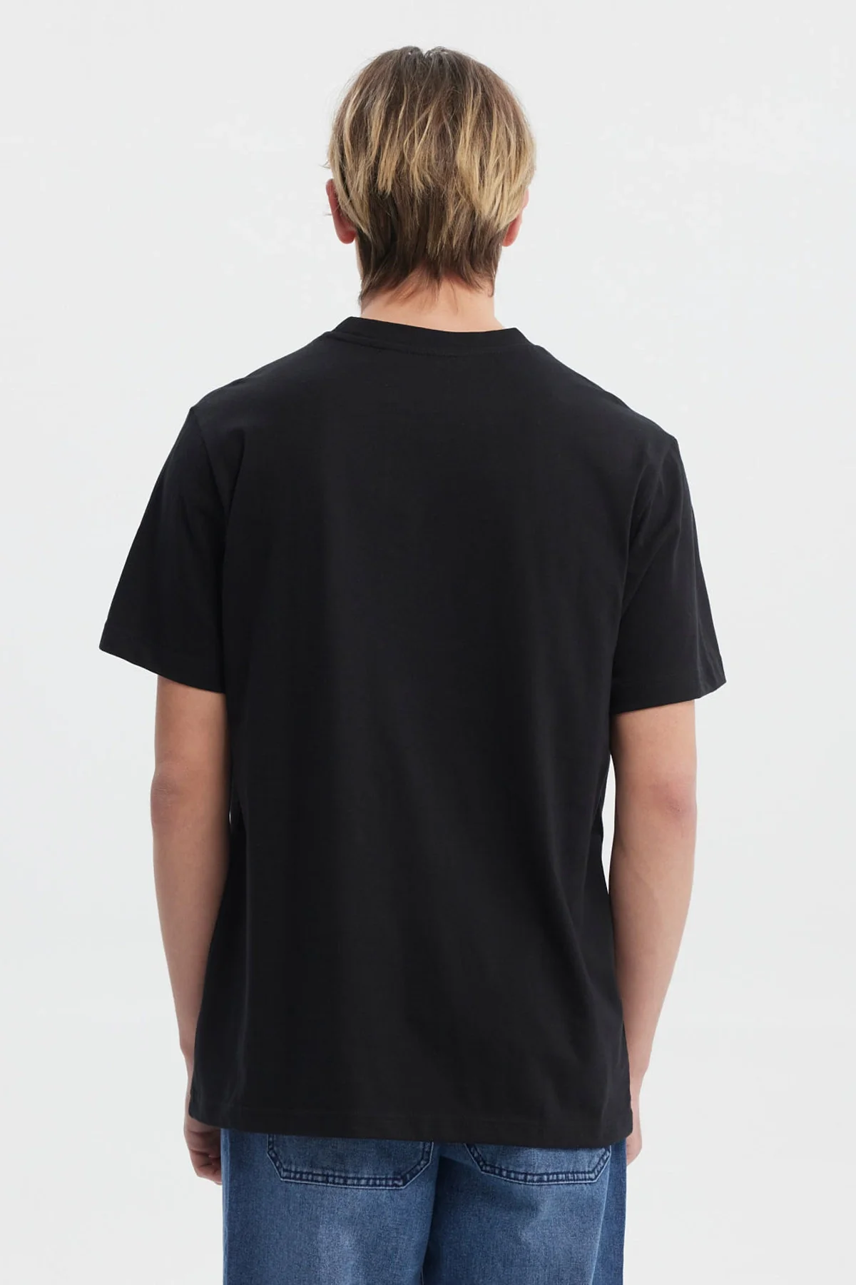 Polera Hombre Regular Fit Print College Negro - Image 3