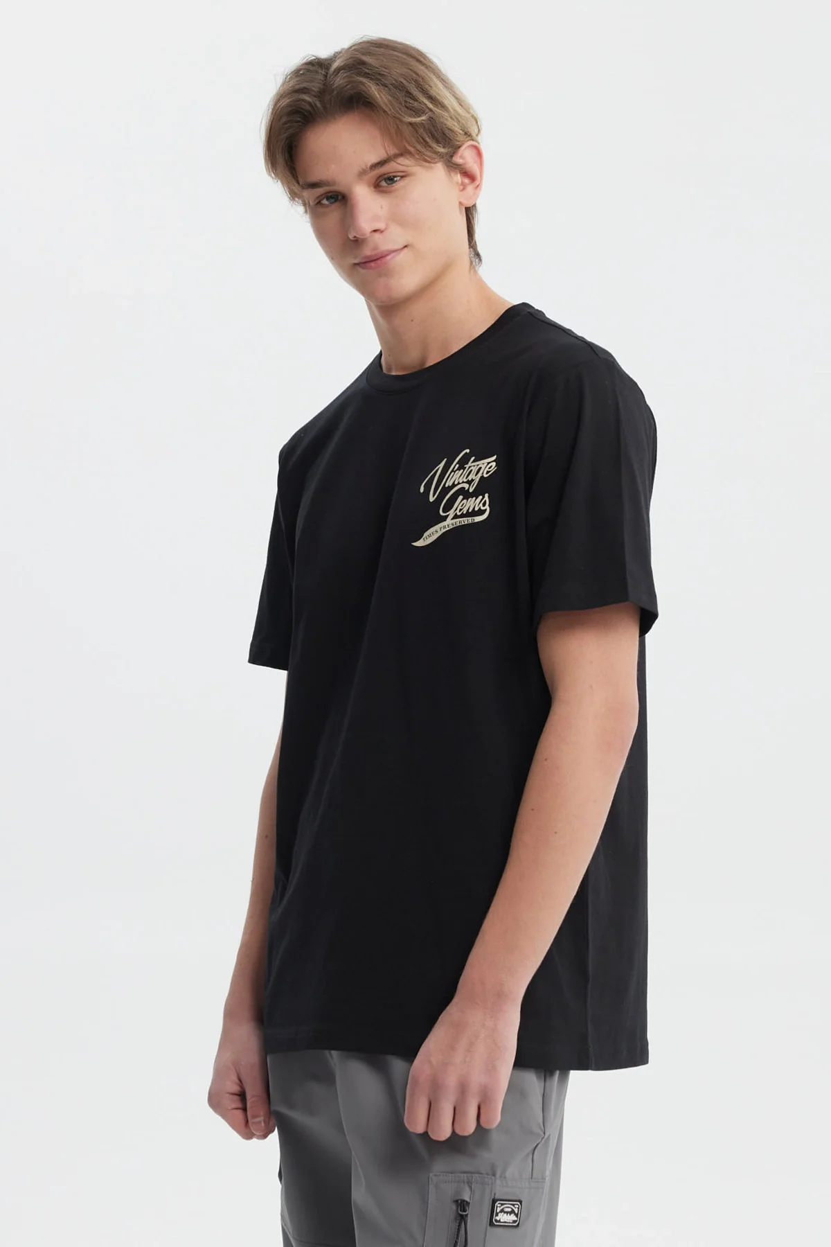 Polera Hombre Regular Fit Print Trasero Negro - Image 3