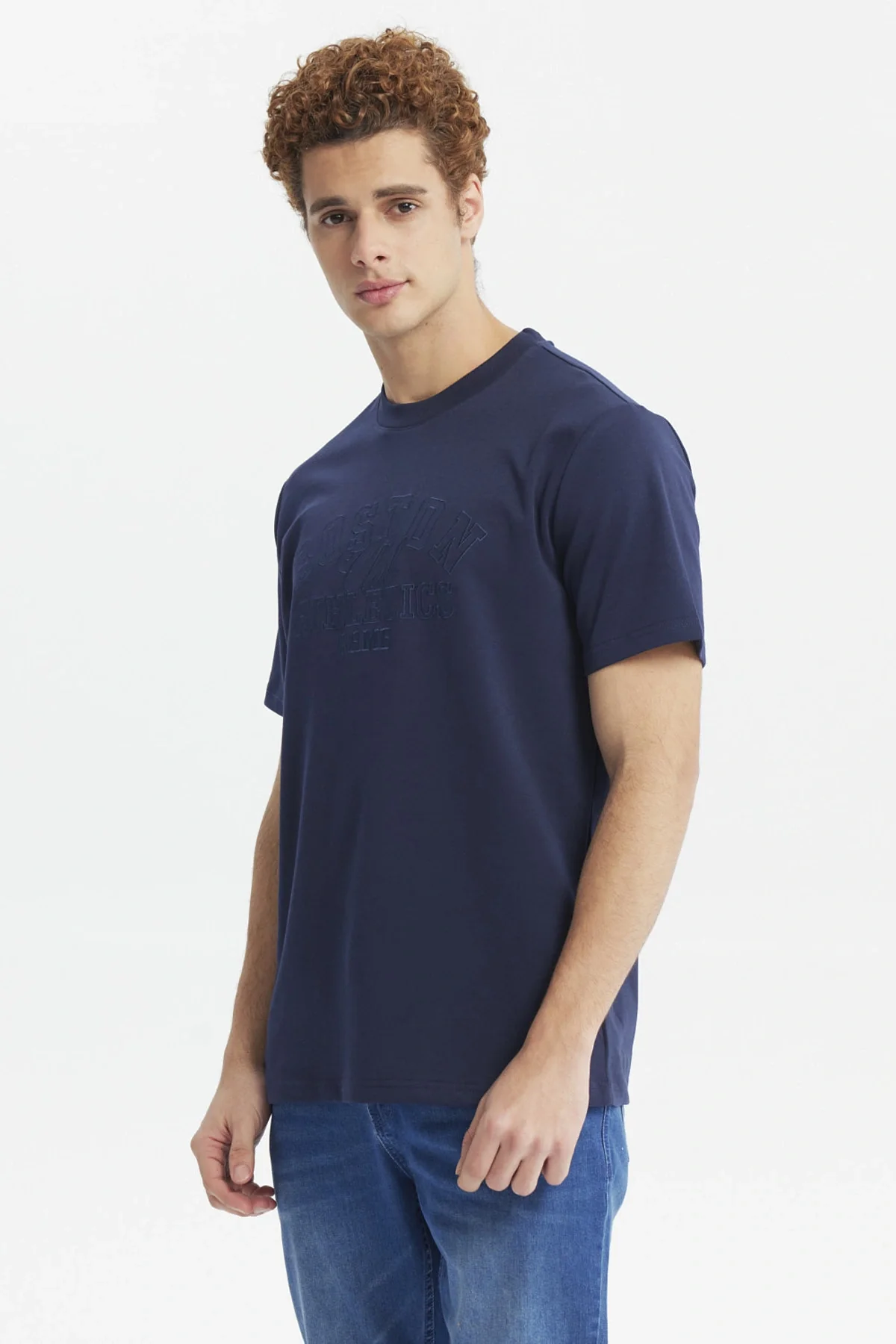Polera Hombre Regular Print A Tono Azul - Image 2